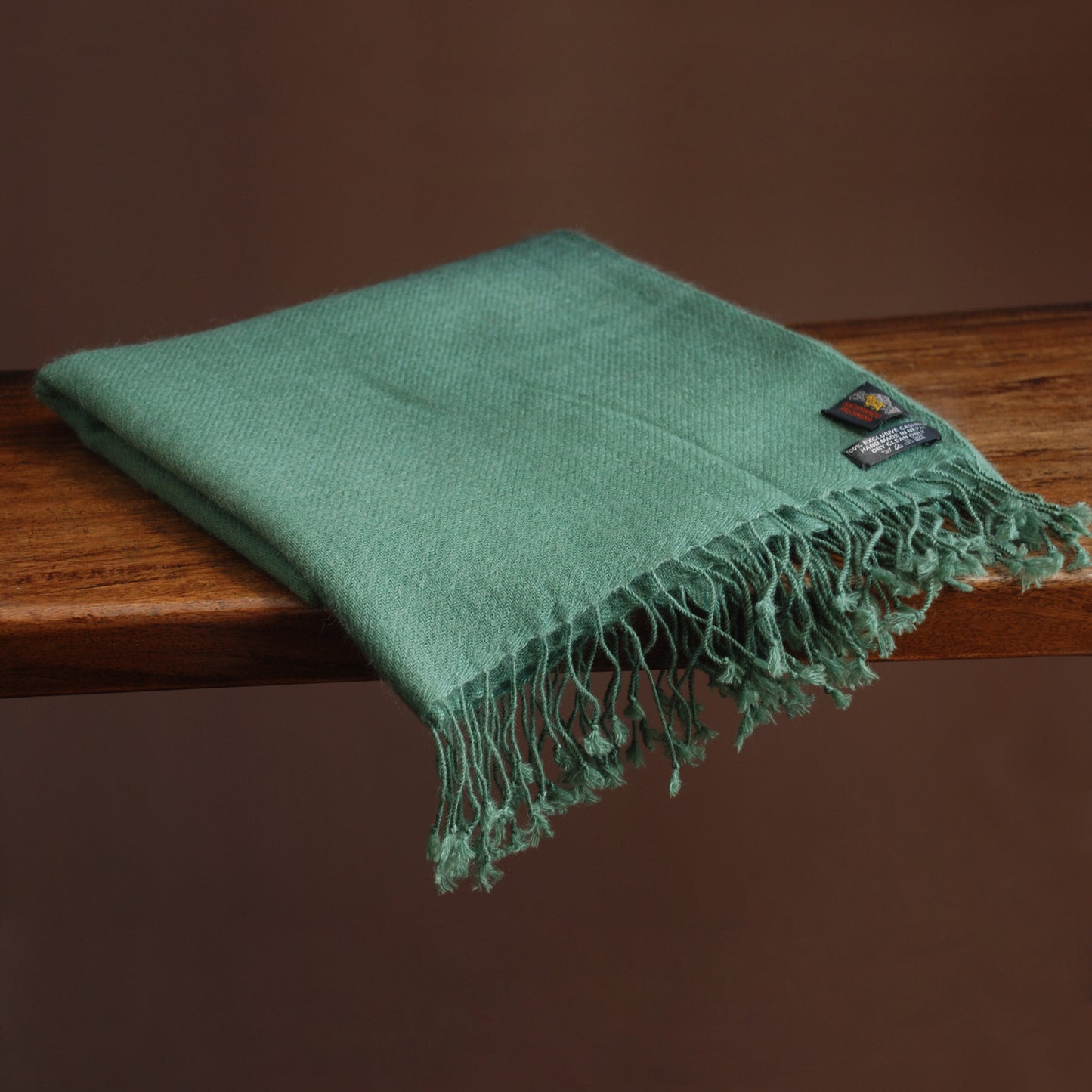 Pistachio Green cashmere stole