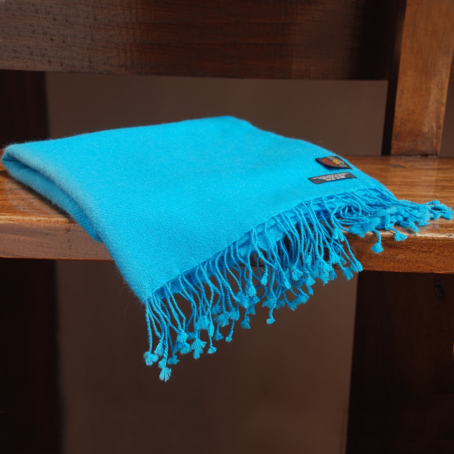 Turquoise Blue Cashmere Stole