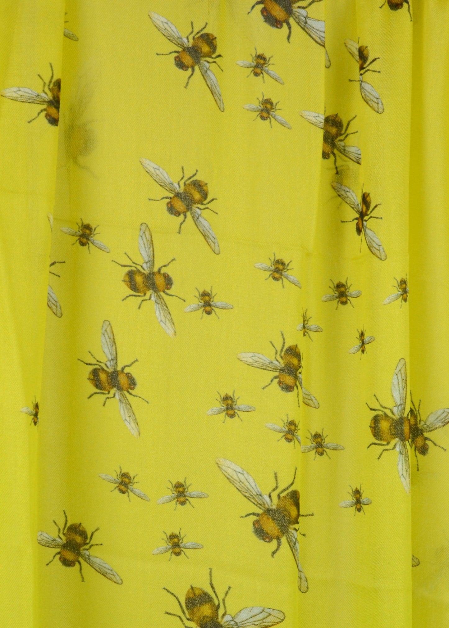 Yellow Bee prints Cashmere Shawl