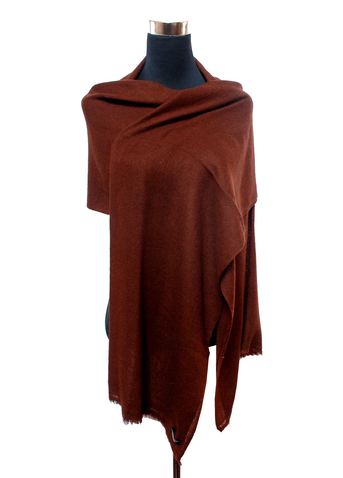coffee brown cashmere shawl