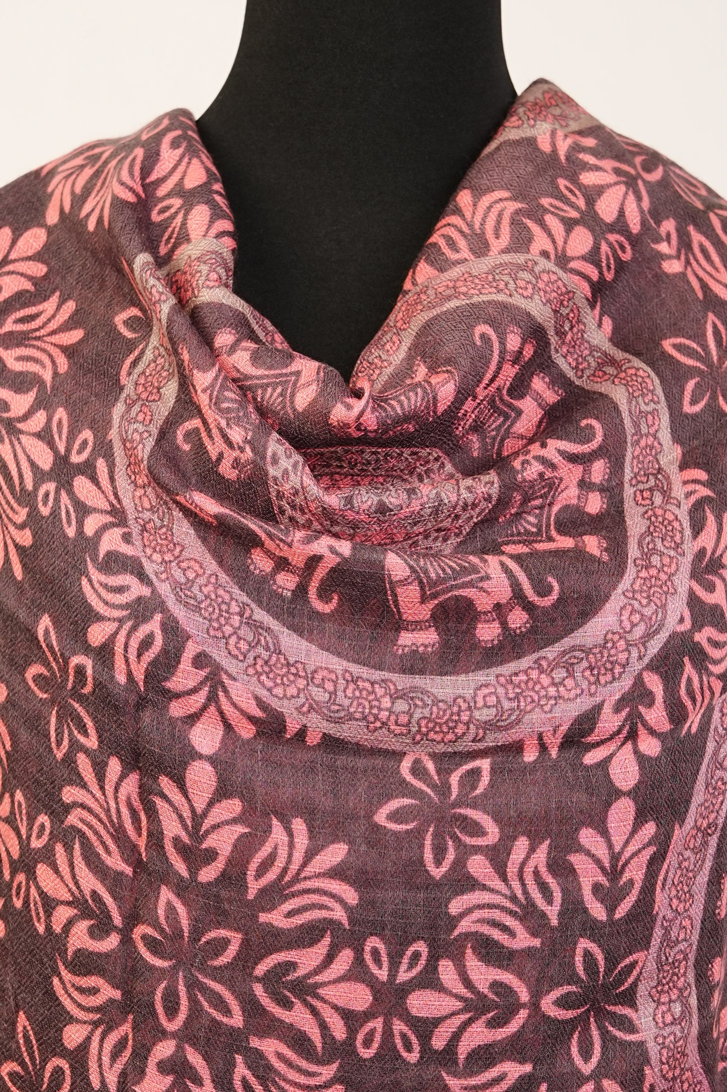 Elephant print Cashmere Shawl