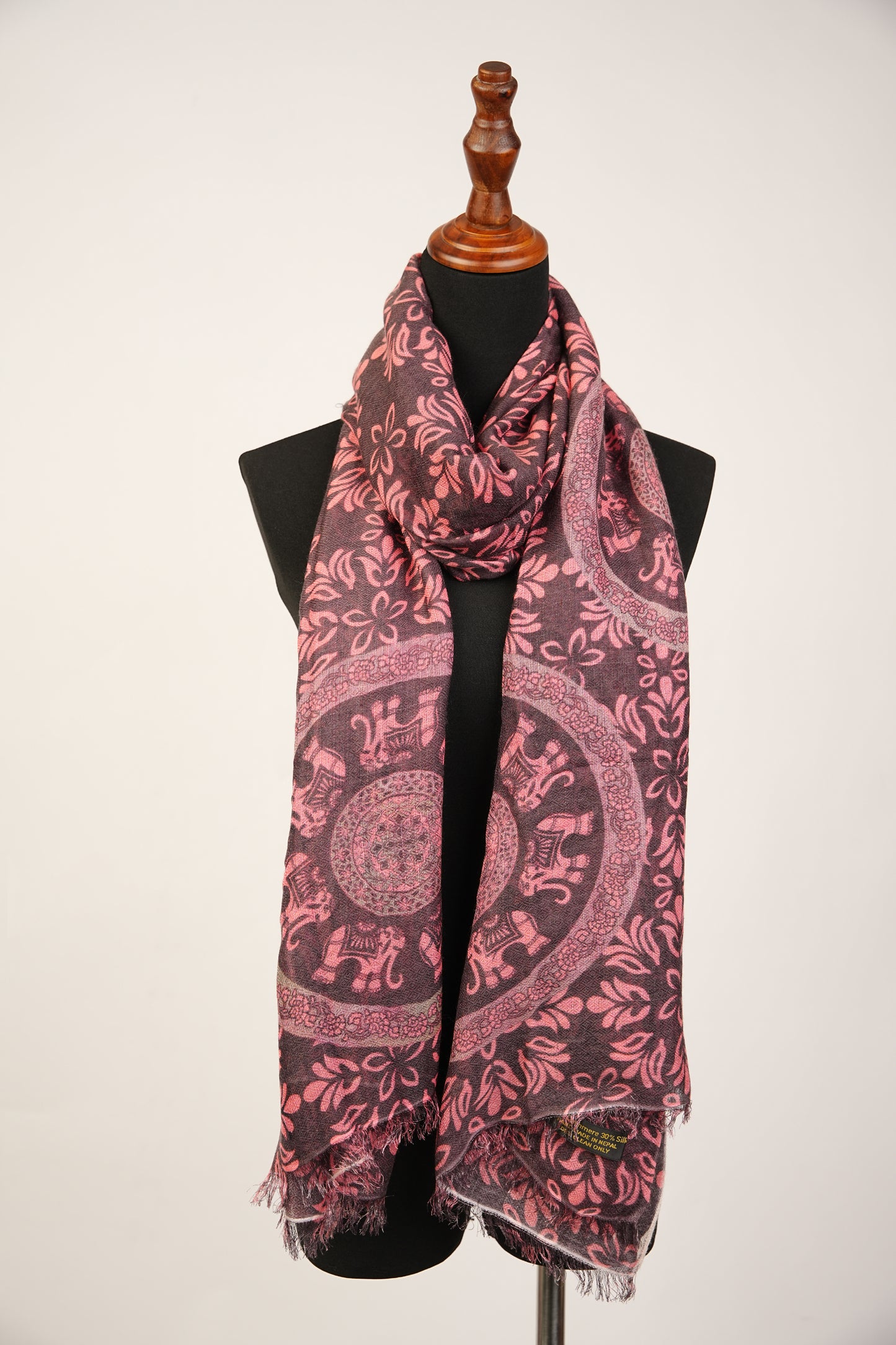 Elephant print Cashmere Shawl