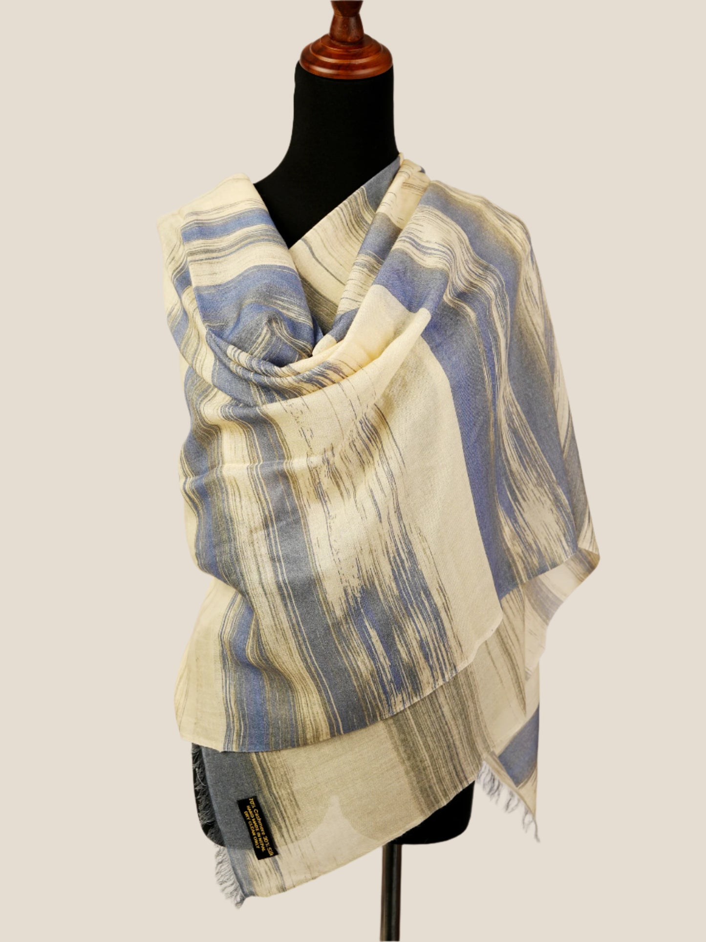 Stripe cashmere wrap