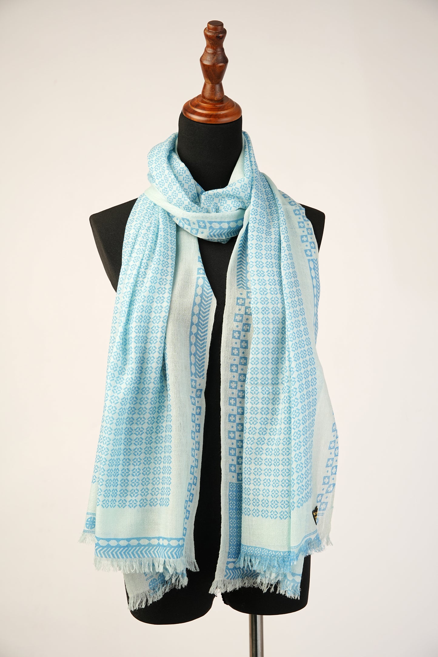 baby blue cashmere stole