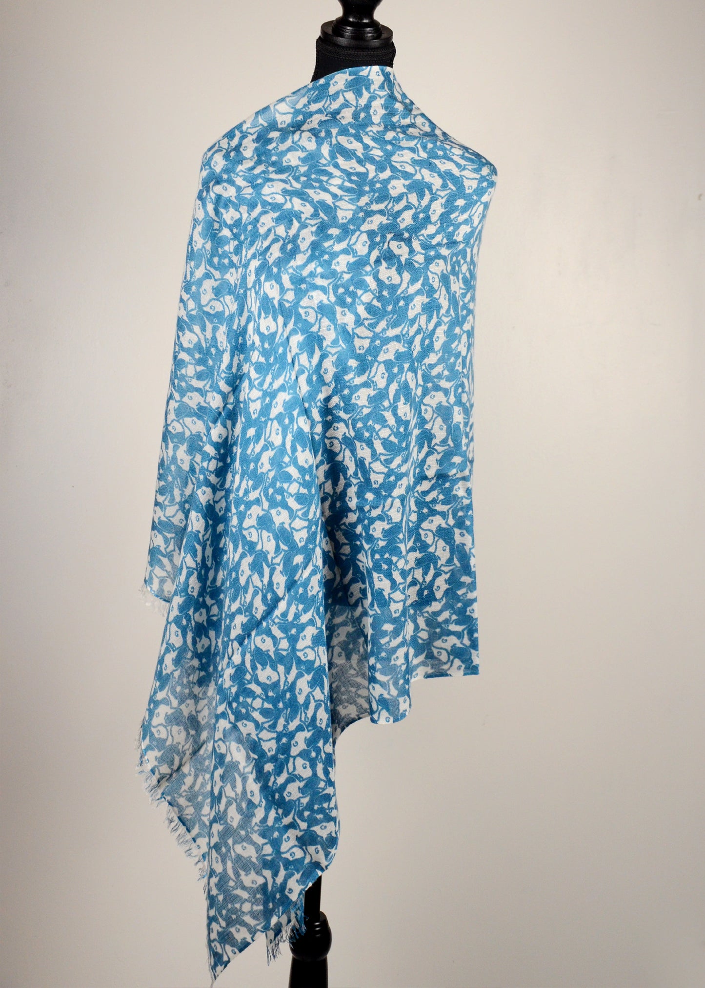 cute puppy print cashmere shawl