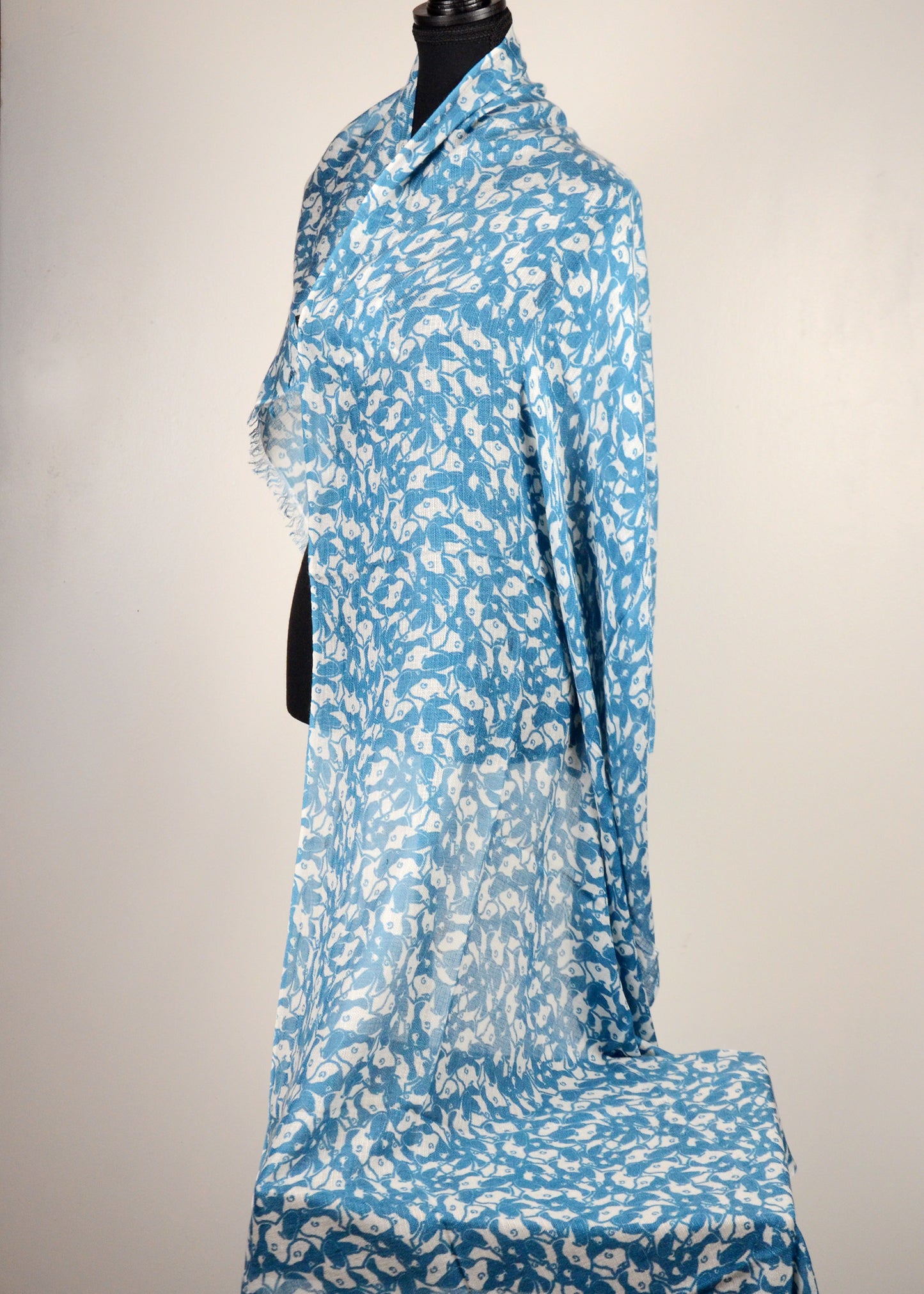 French bulldog print shawl