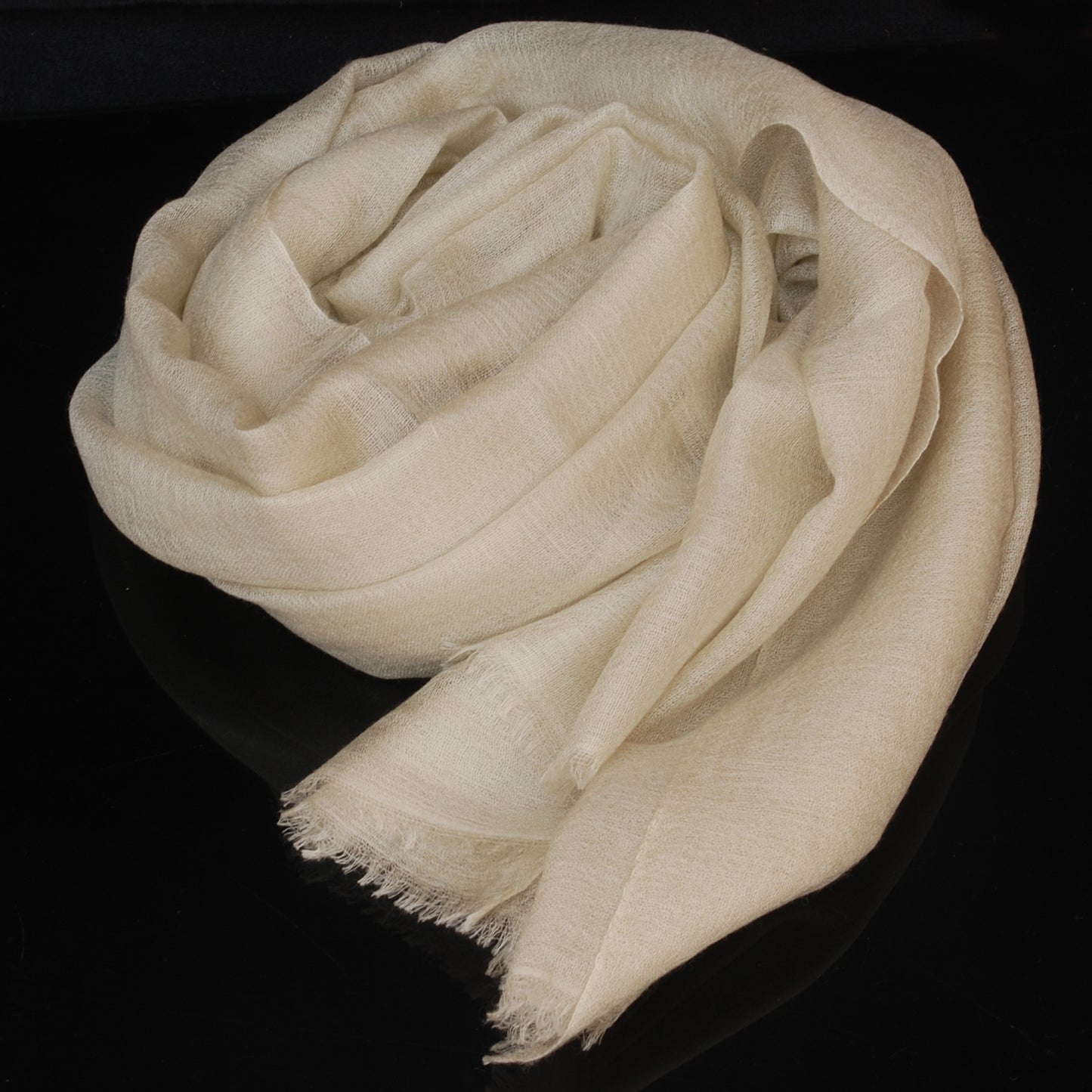 Feather Light cream Pashmina Shawl