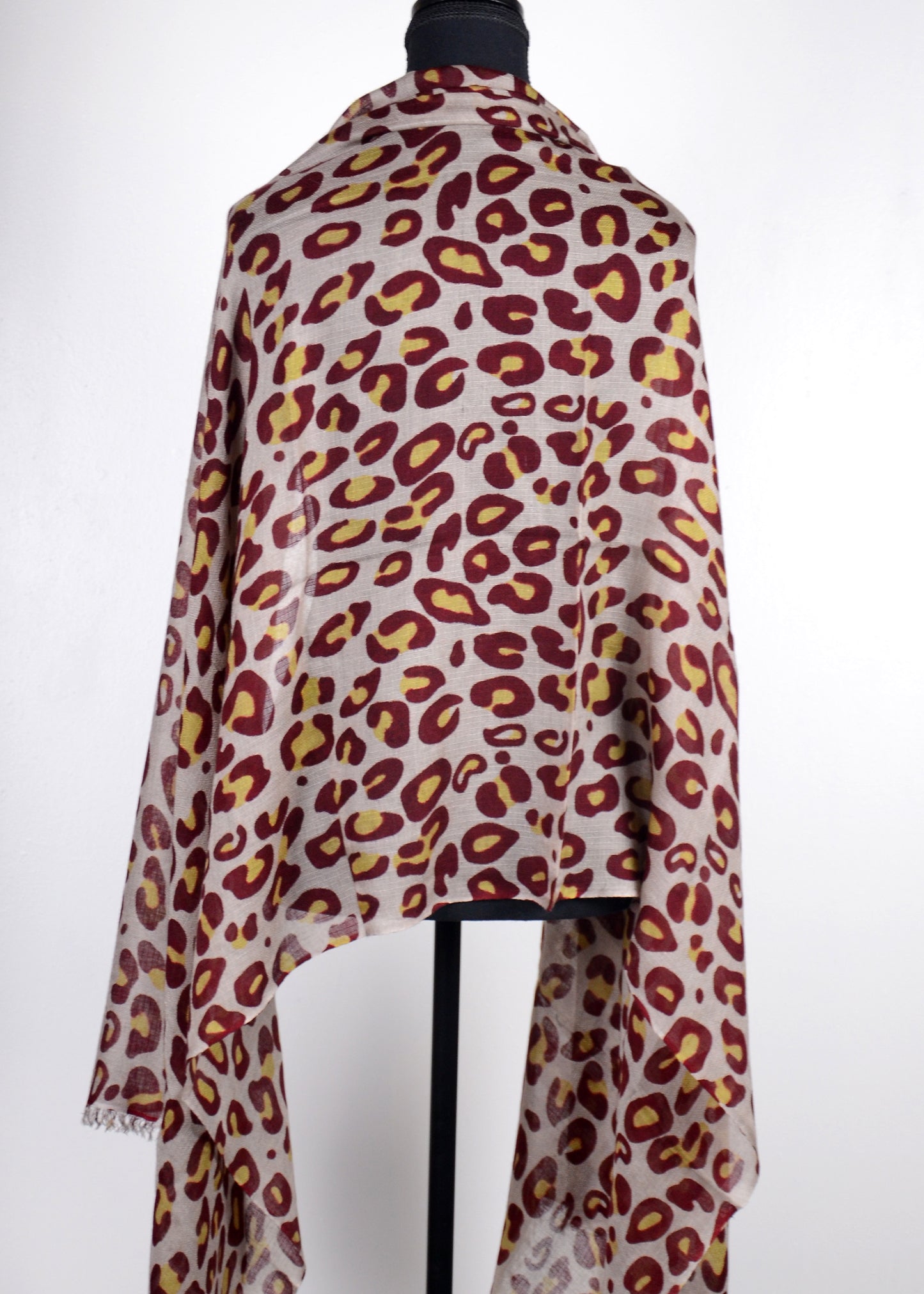 Leopard Print Cashmere Shawl