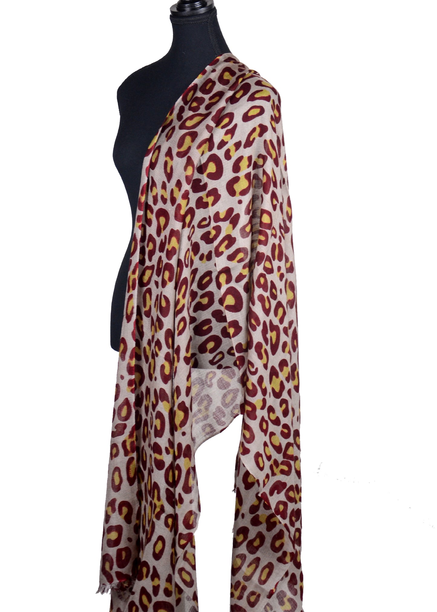 Leopard Print Cashmere Shawl