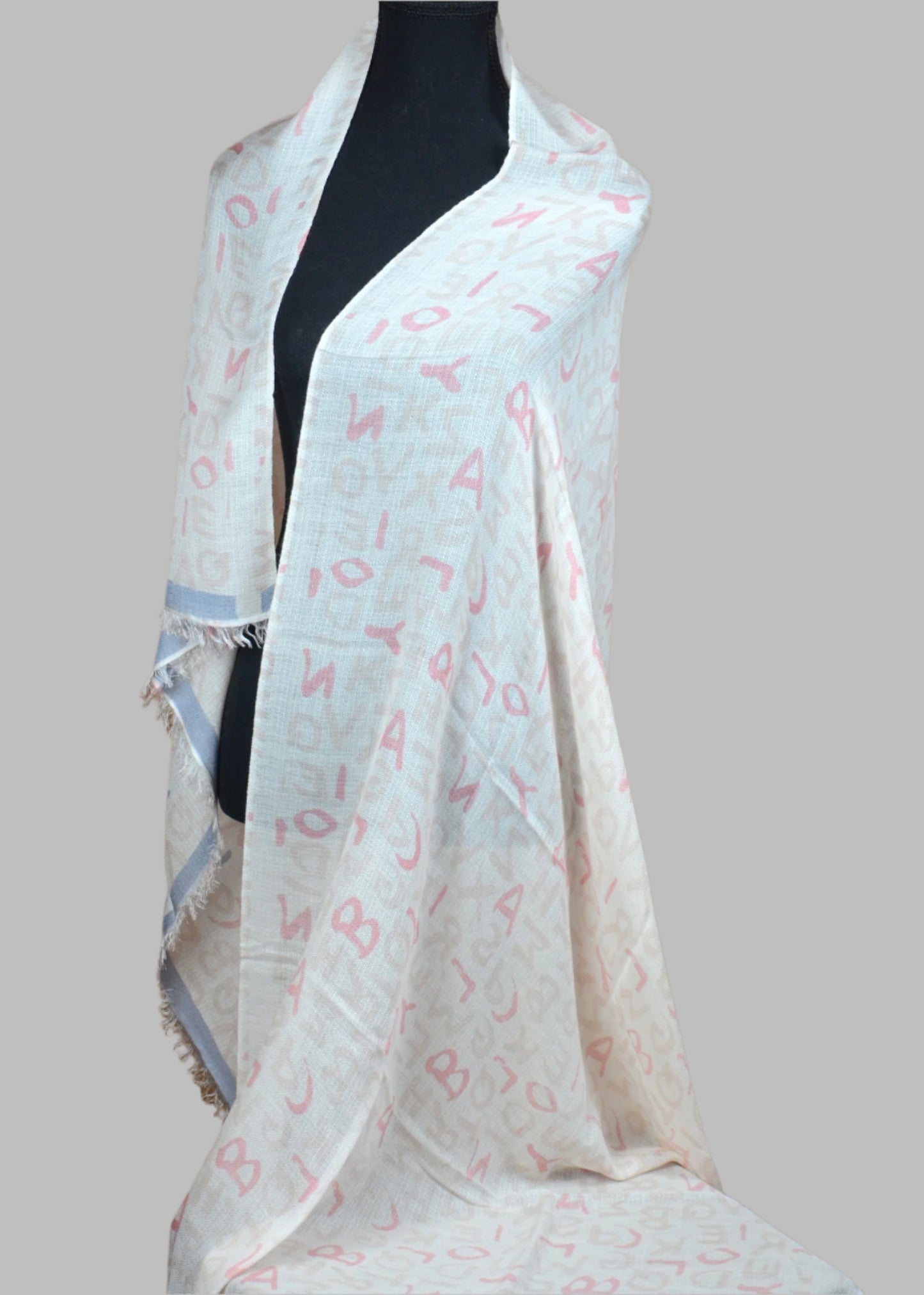 Letter Cashmere Shawl