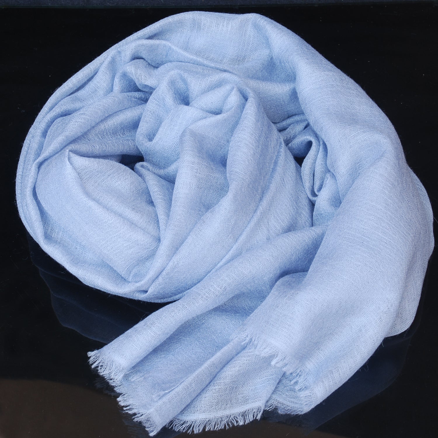 Blue soft Lightweight Pashmina Shawl – MAYA CASHMERE