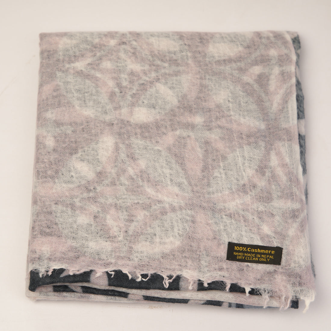 Elevate your appearance with this luxurious felted cashmere Ajrakh pattern shawl