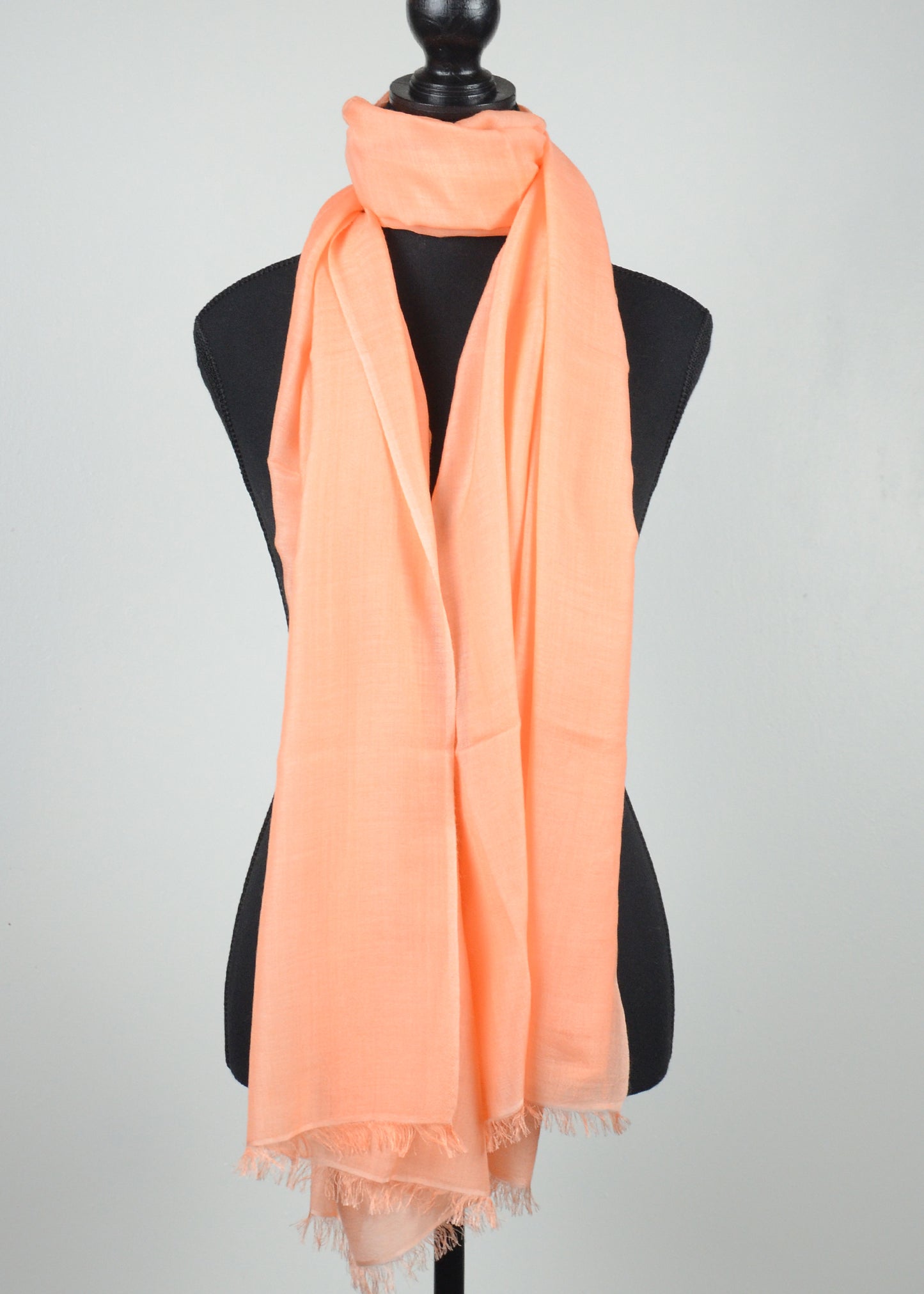 Peach color cashmere shawl