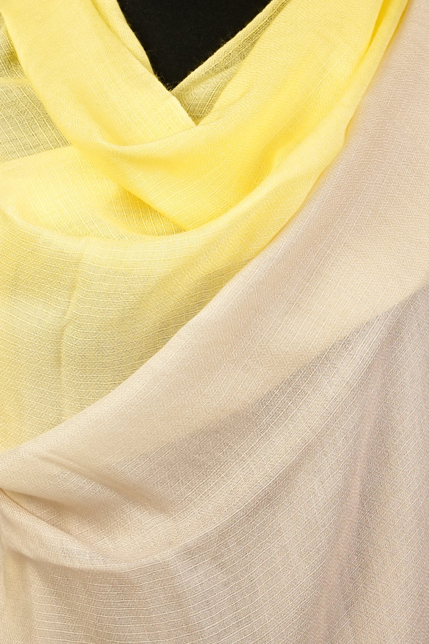Lemon-yellow Cashmere stole