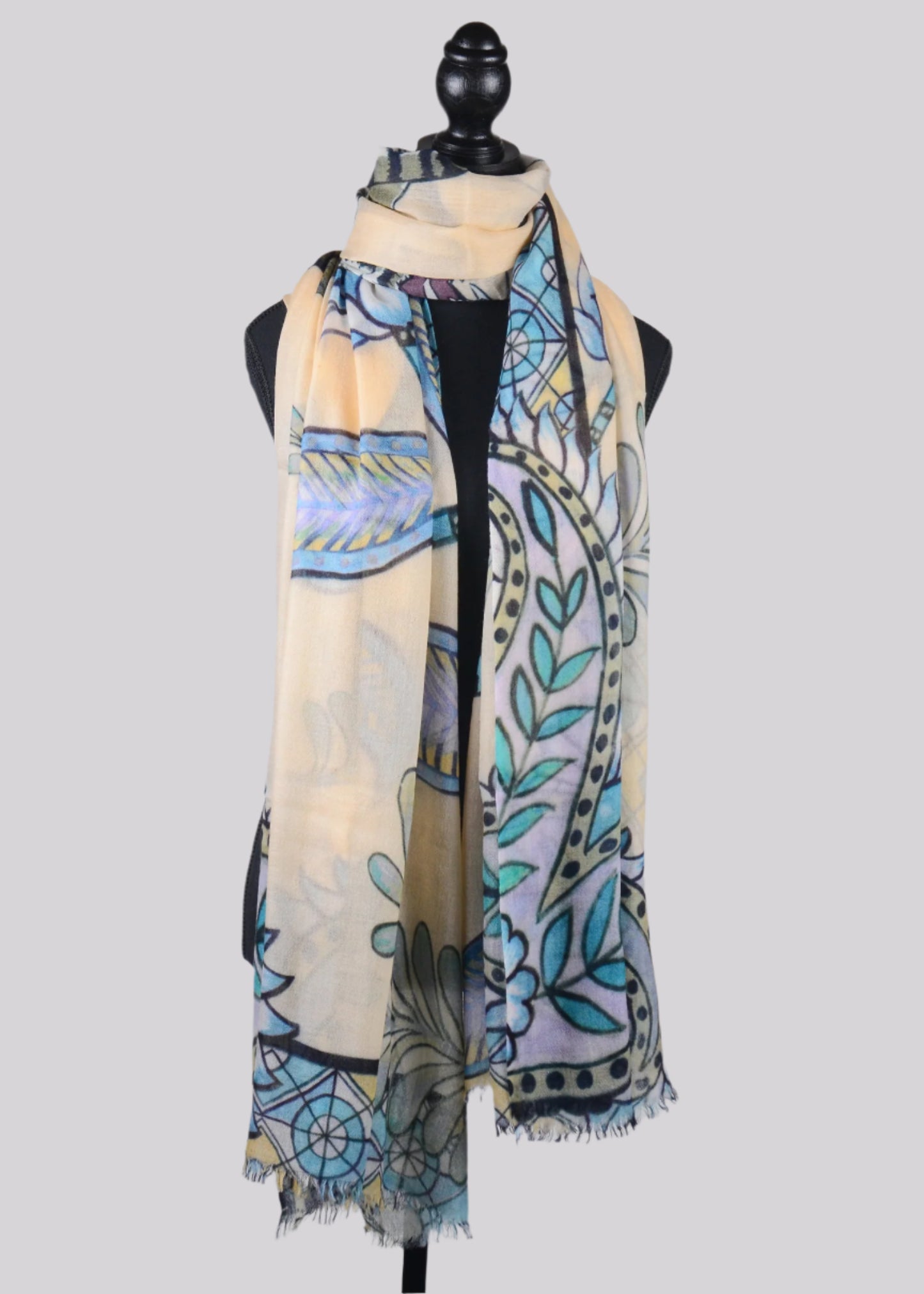 tiger print cashmere wrap