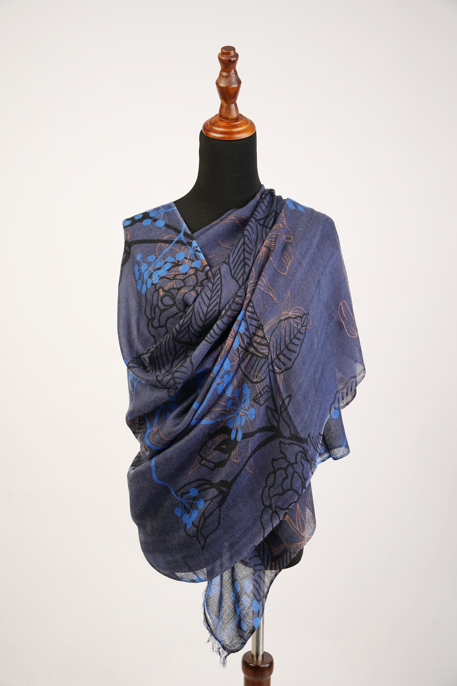 blue cashmere wrap