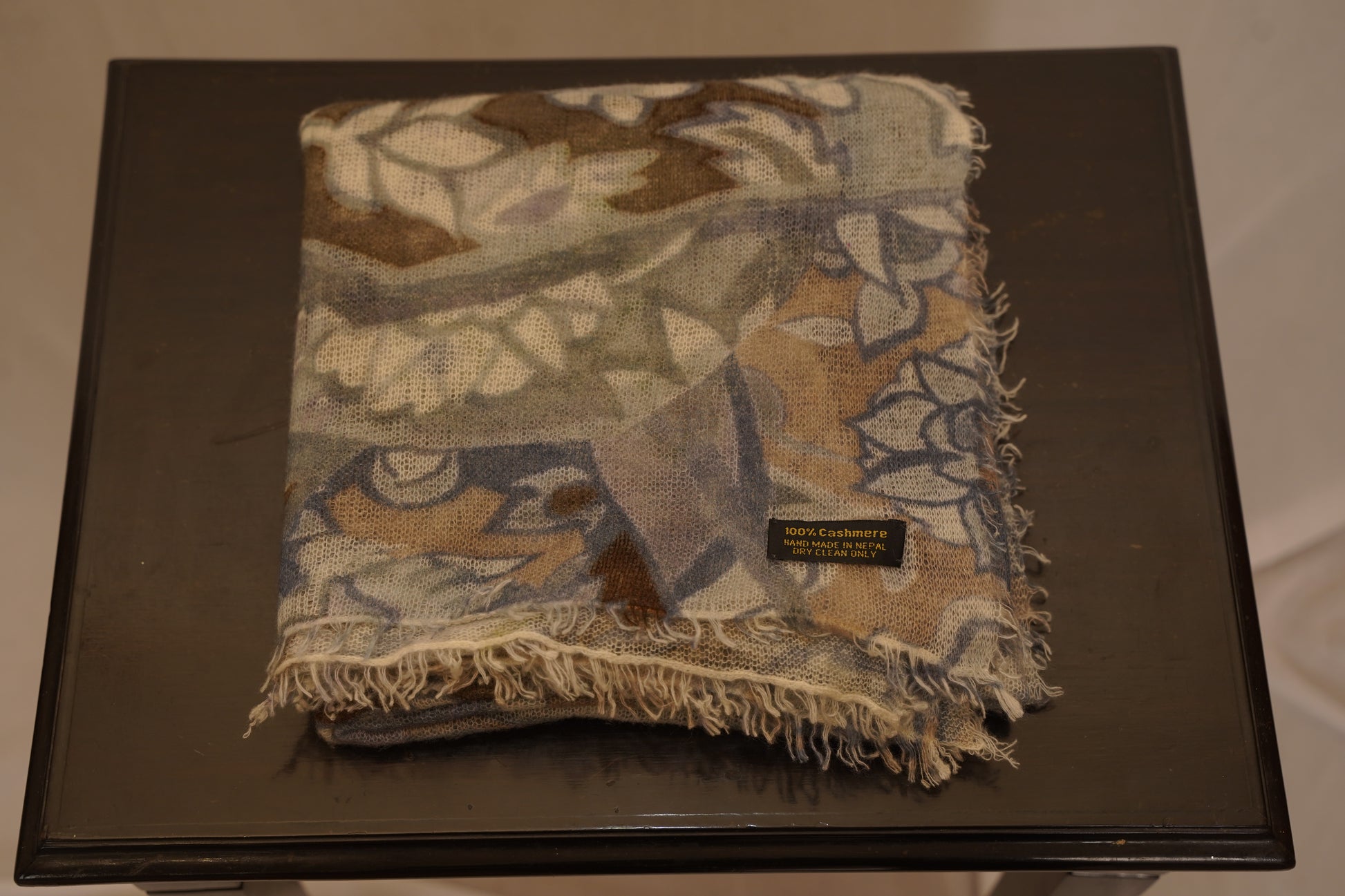 Beige colour cashmere stole