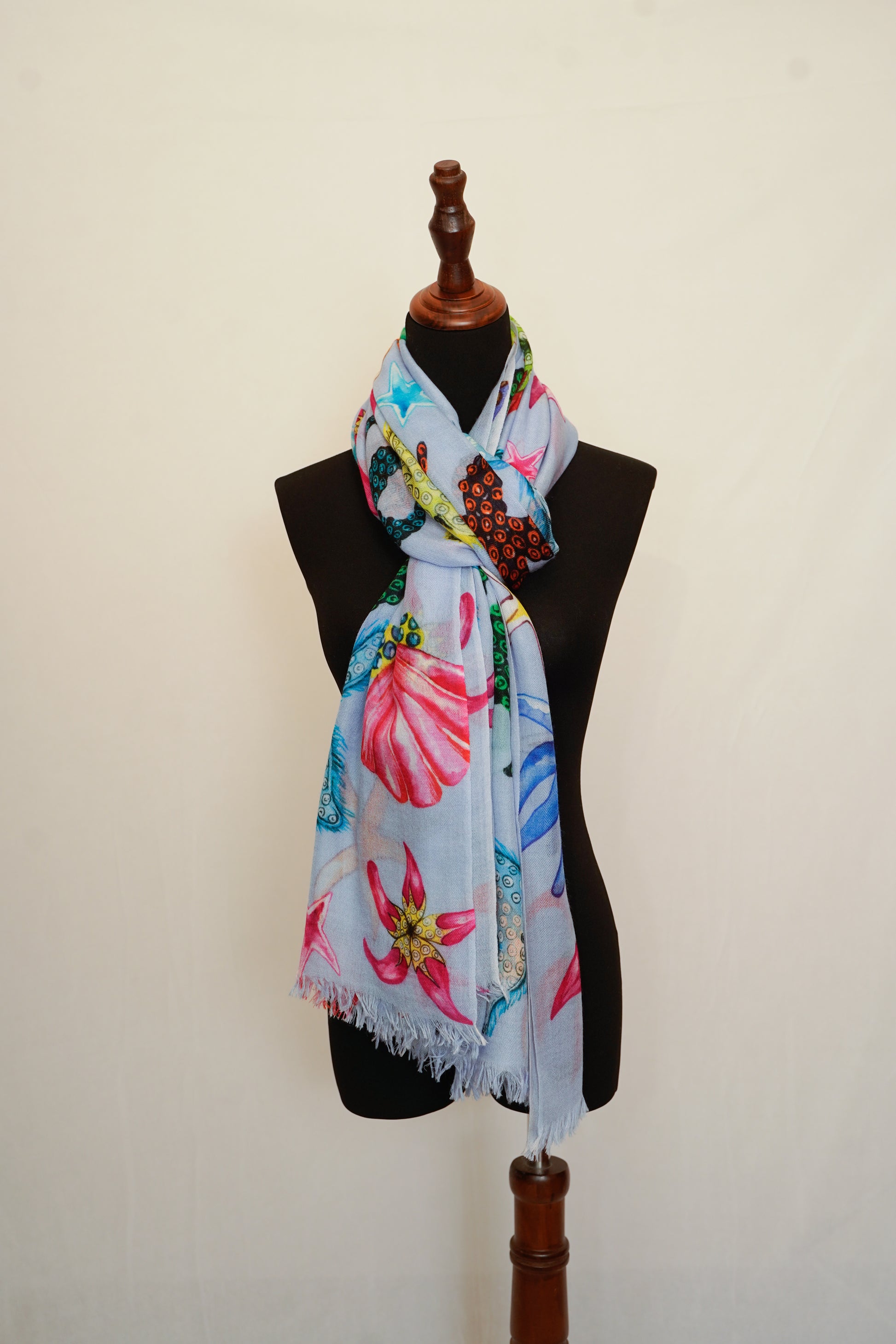 Colorful luxury cashmere shawl