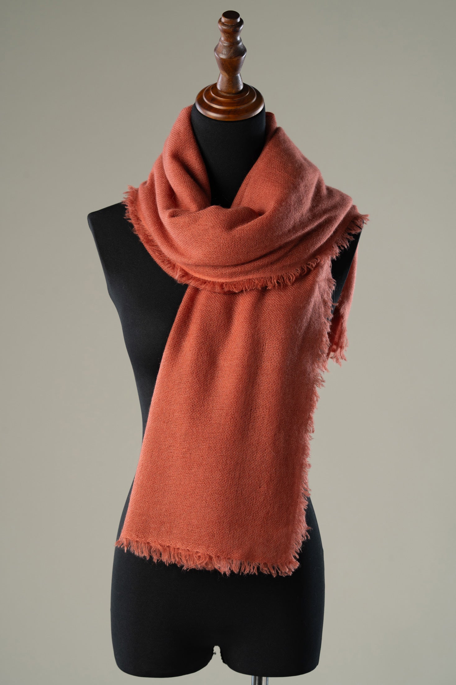 Dusty Rose Pure Pashmina Shawl | Luxury Handwoven Cashmere Wrap