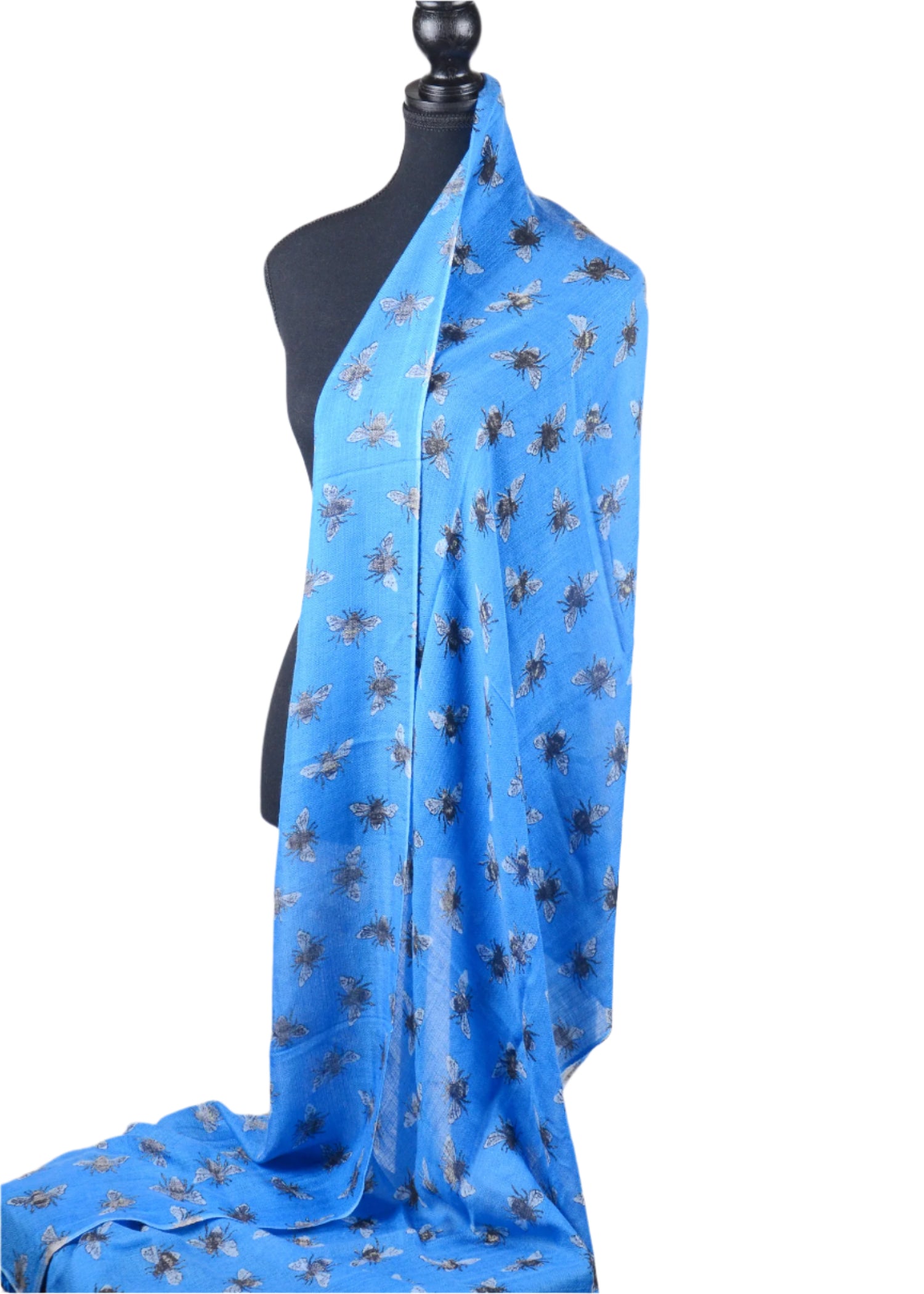 Flies print pashmina shawl