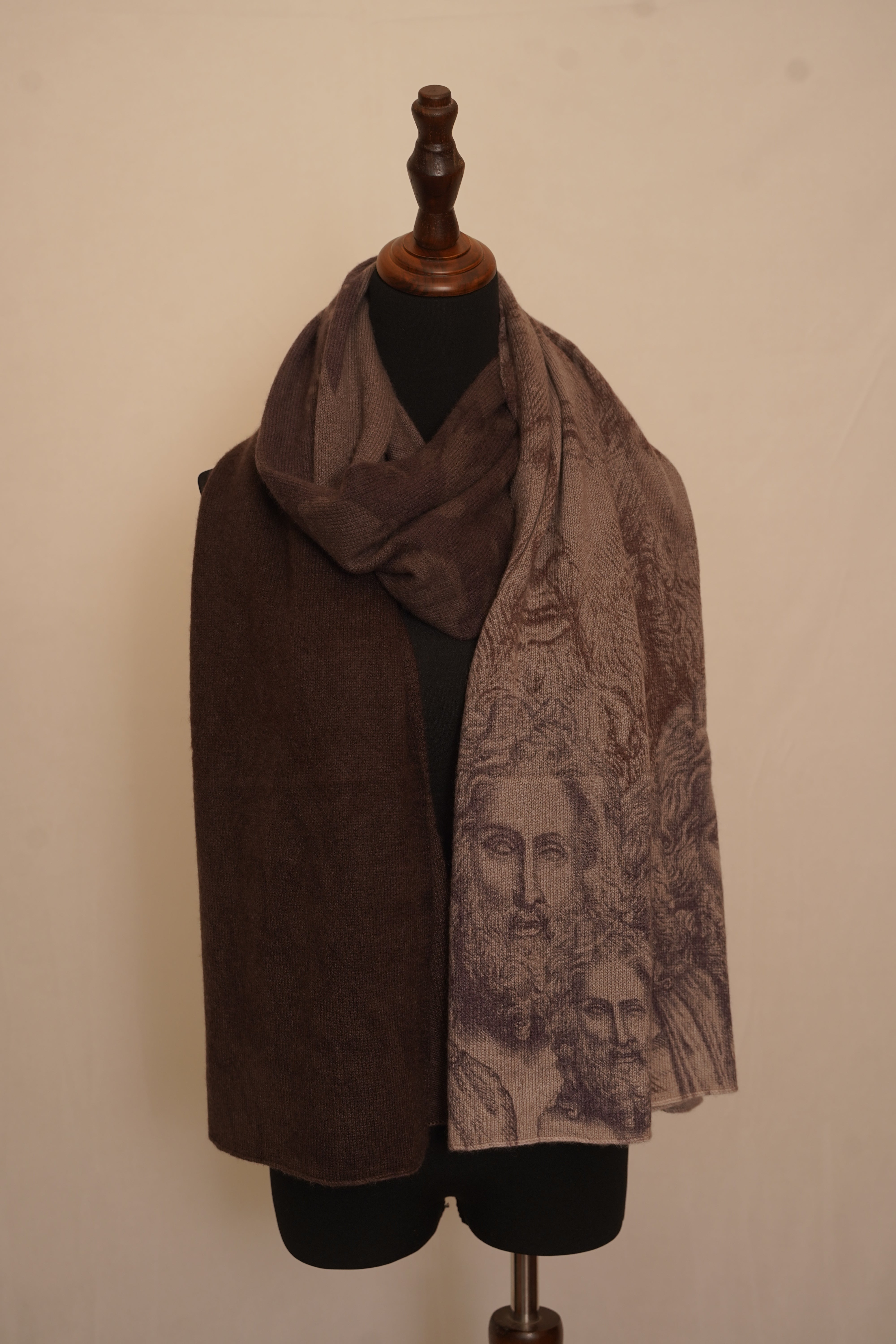 Gray/Brown cashmere shawl