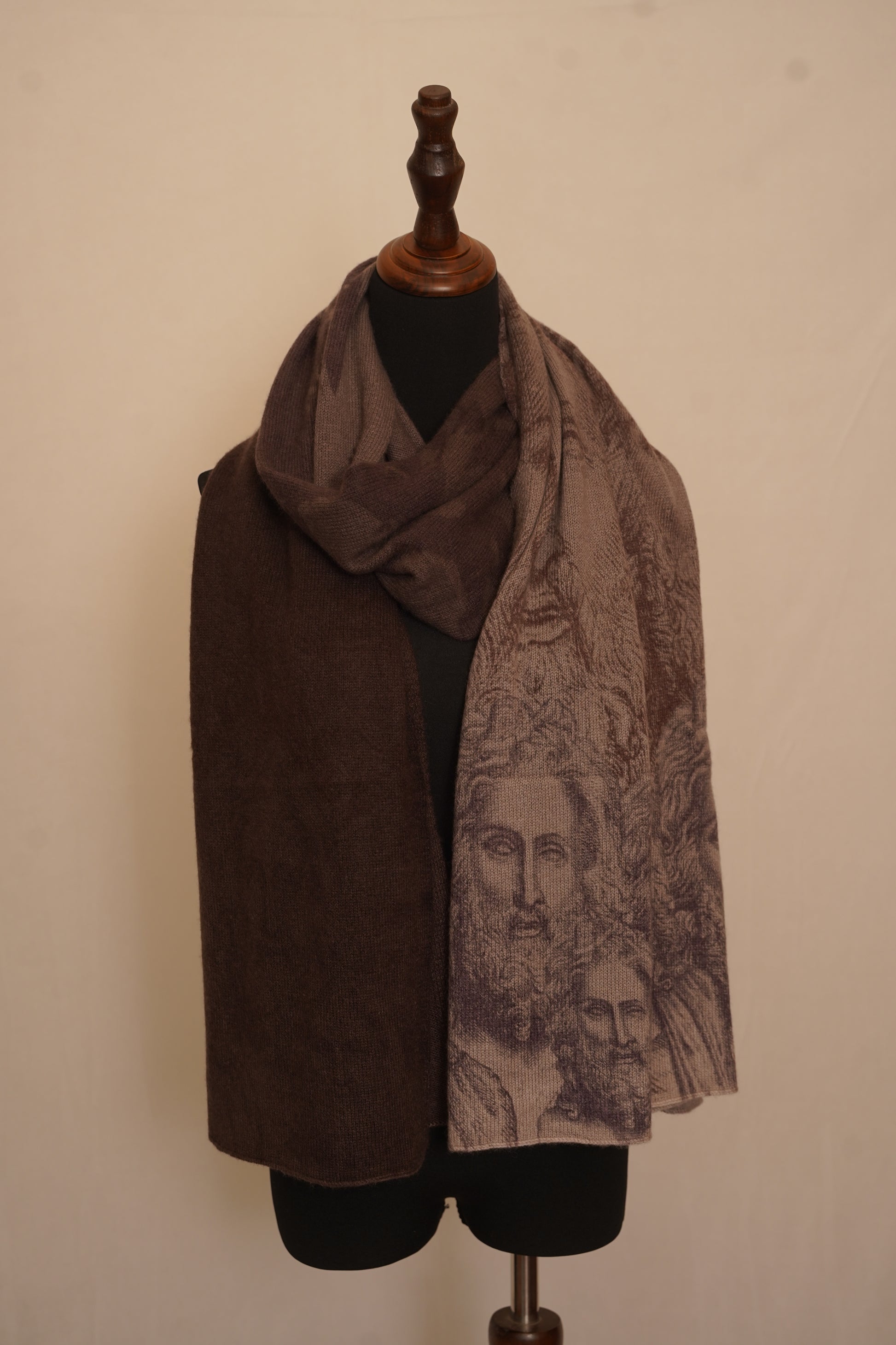 Gray/Brown cashmere shawl