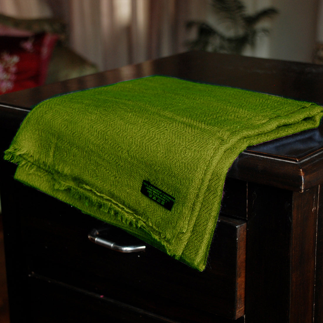 Green Cashmere stole