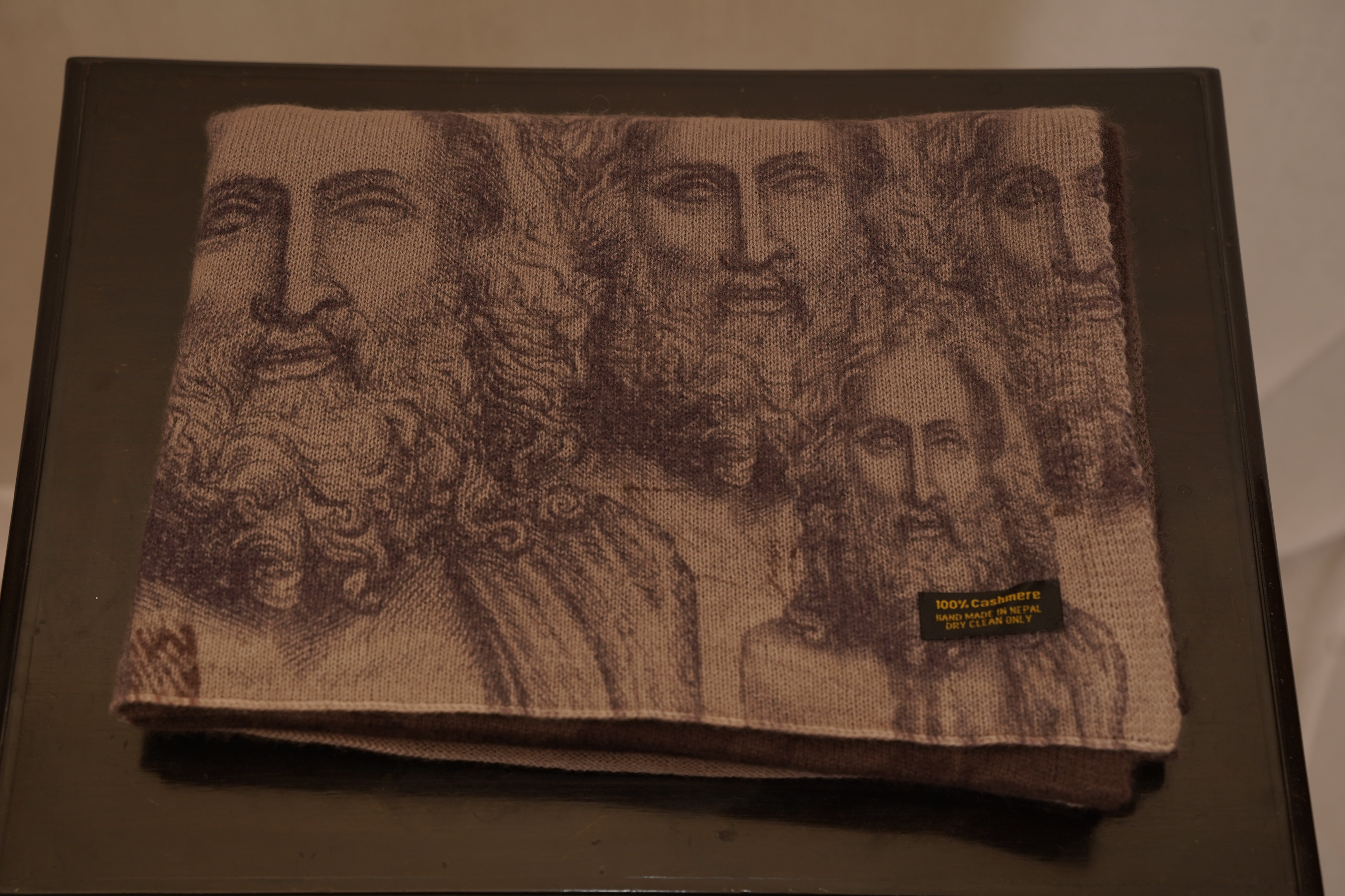 Jesus print Cashmere stole