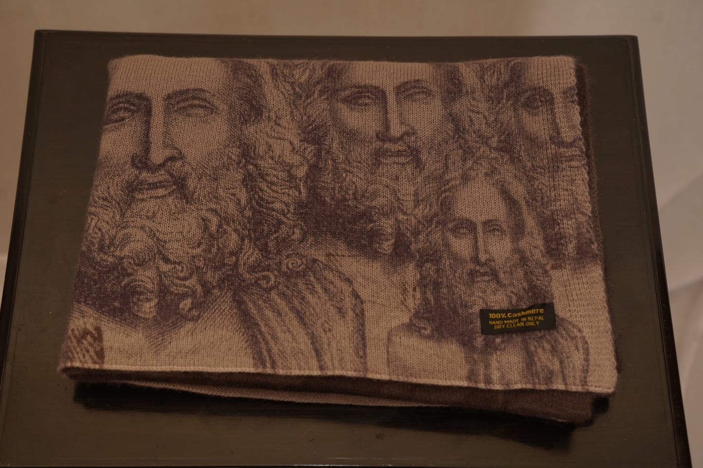 Jesus print Cashmere stole