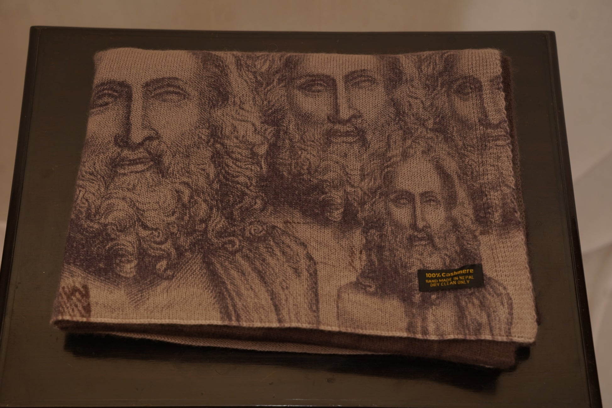 Jesus print Cashmere stole