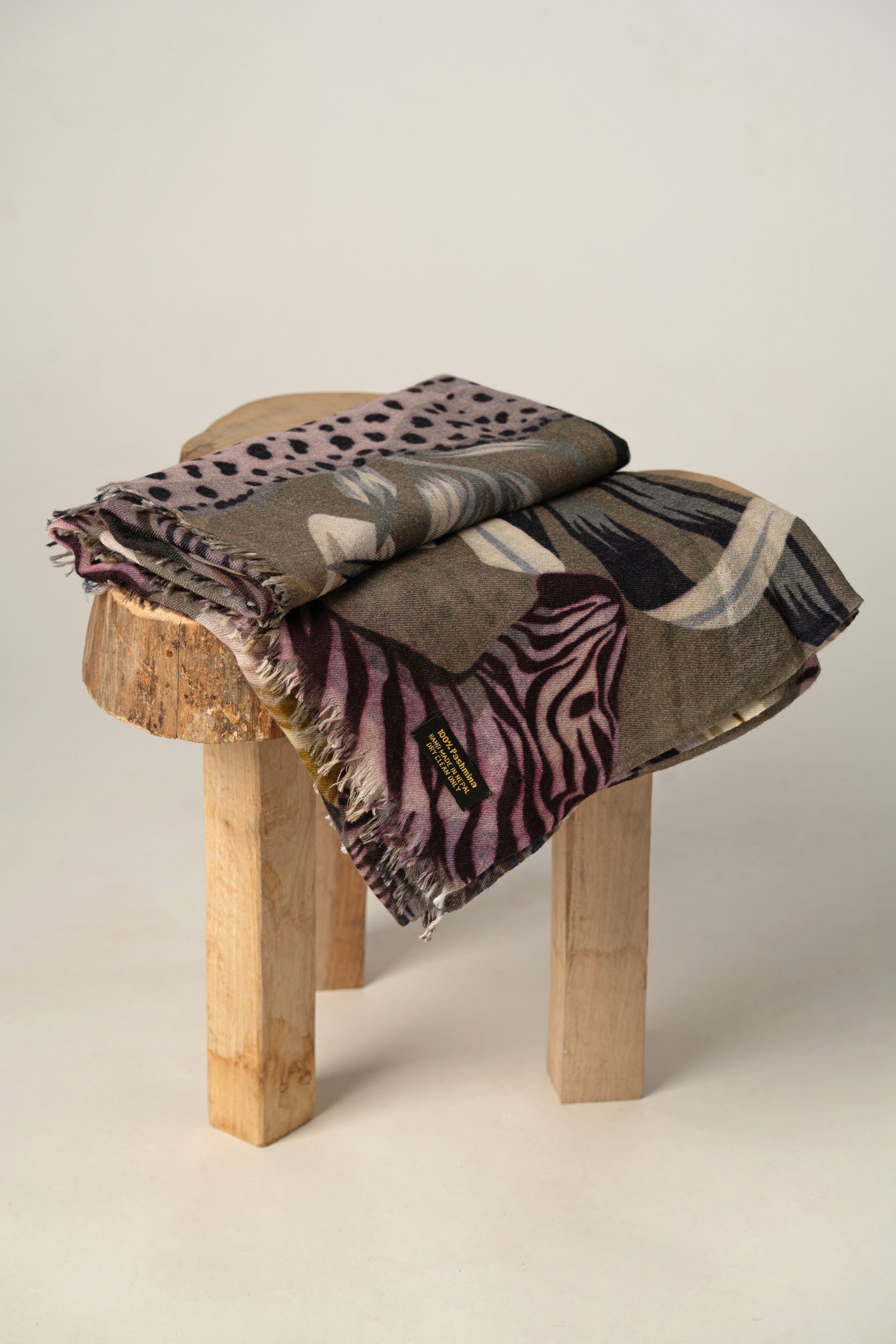 Leopard & Zebra Print Safari Theme Pashmina Shawl