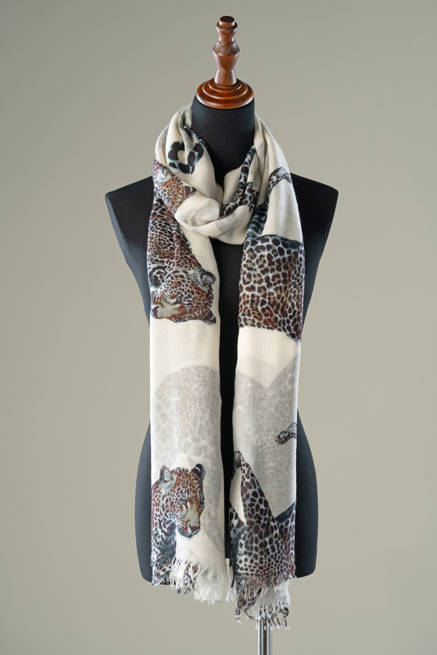 Leopard-Print Pashmina Wrap | An Artistic Statement Piece