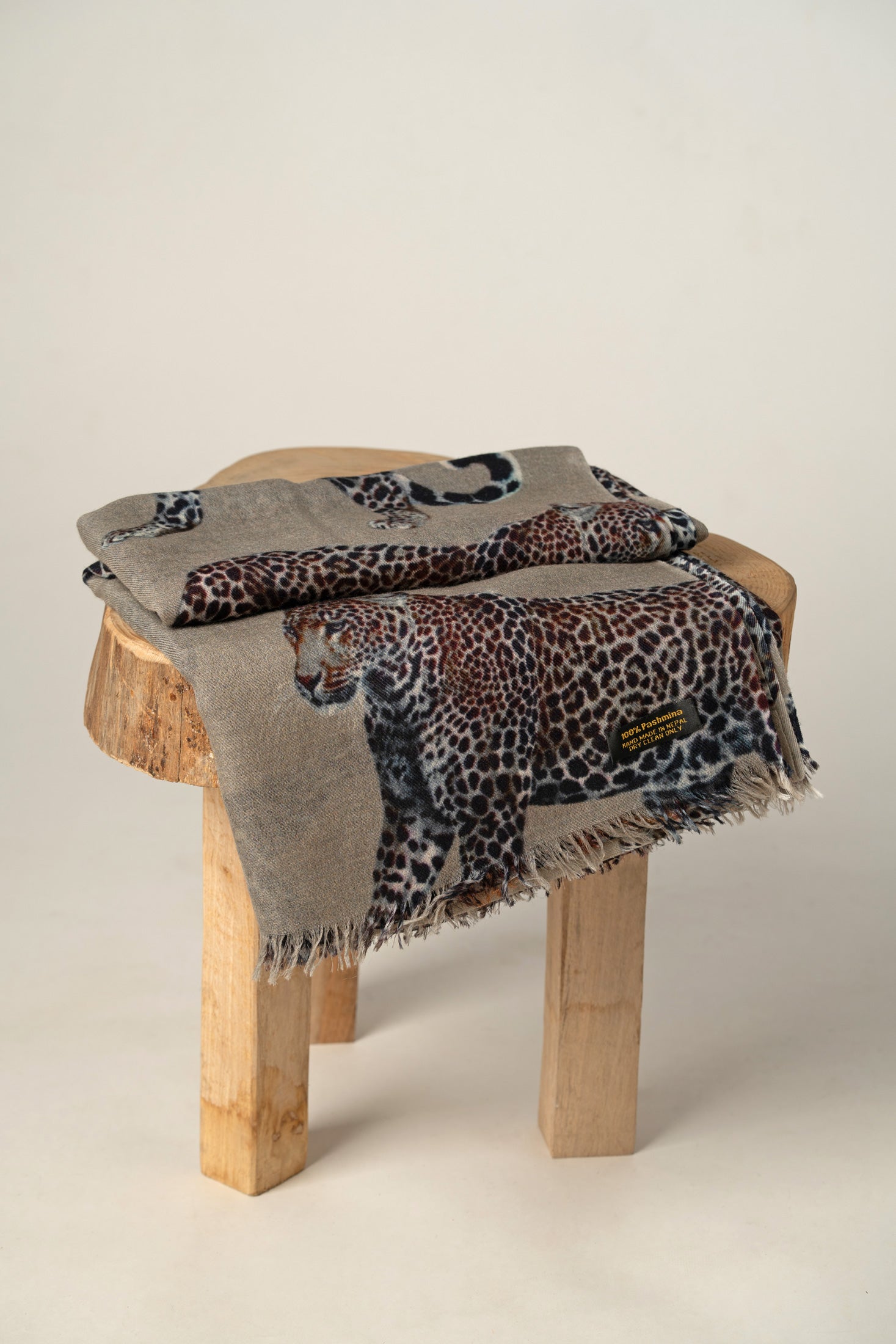 Leopard Print Pashmina Shawl | Animal Print Winter Wrap