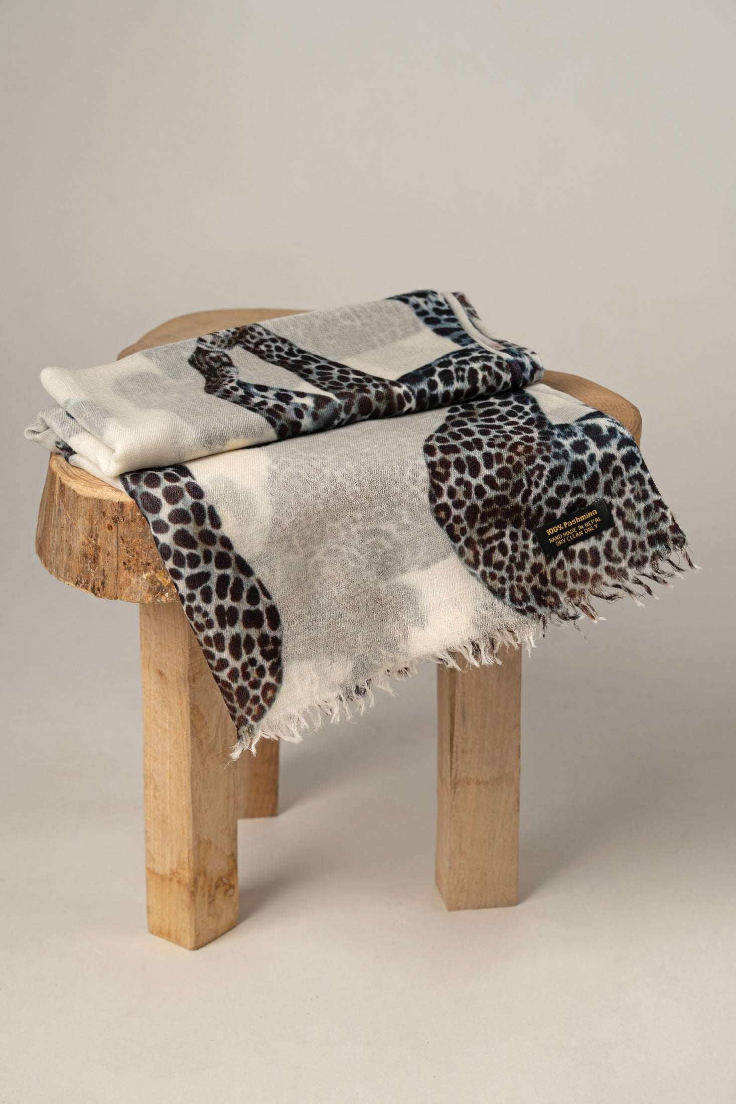 Leopard Print Pashmina Shawl | Animal Print Winter Wrap