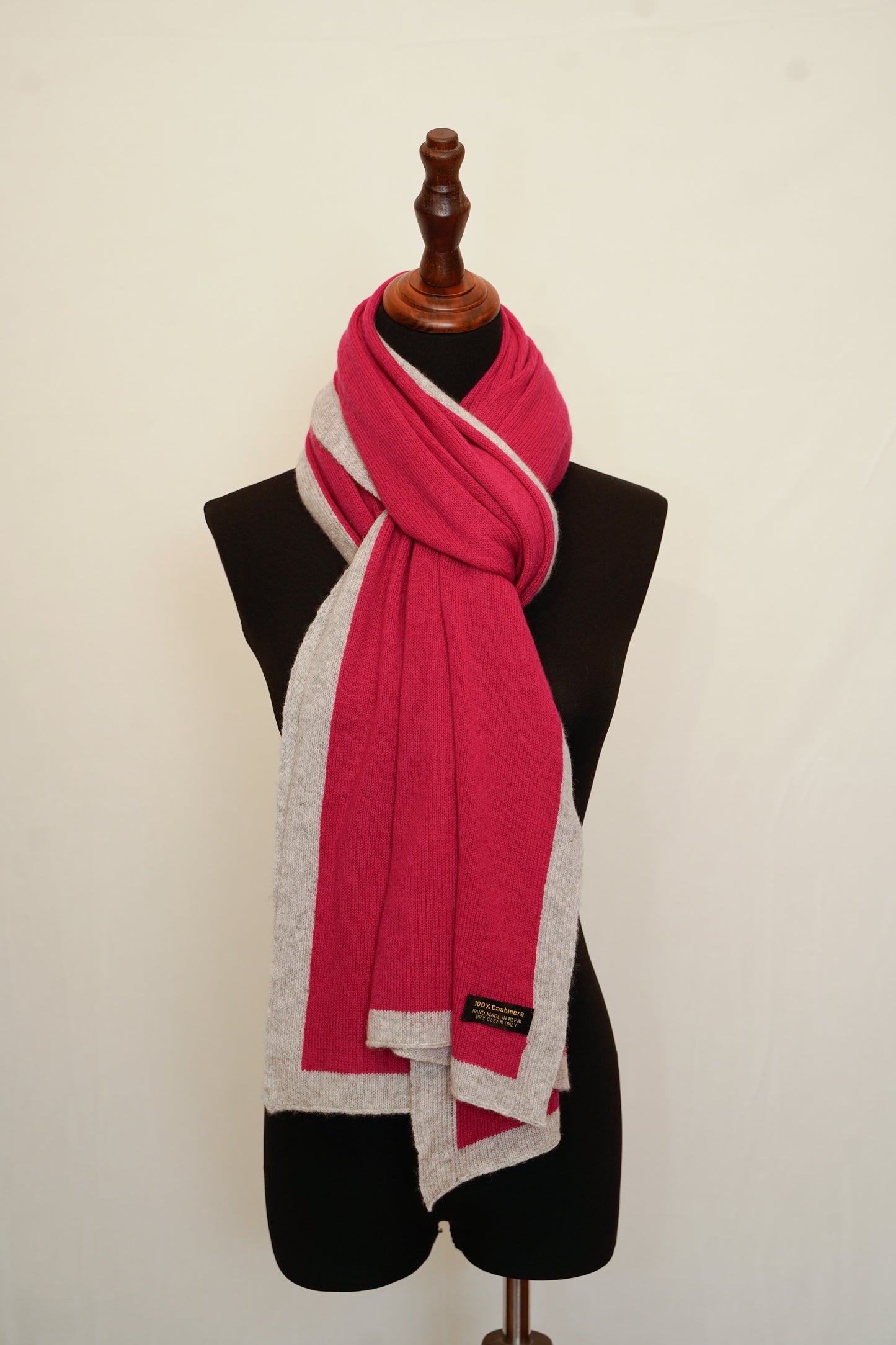 Pink Knitted Cashmere Wrap