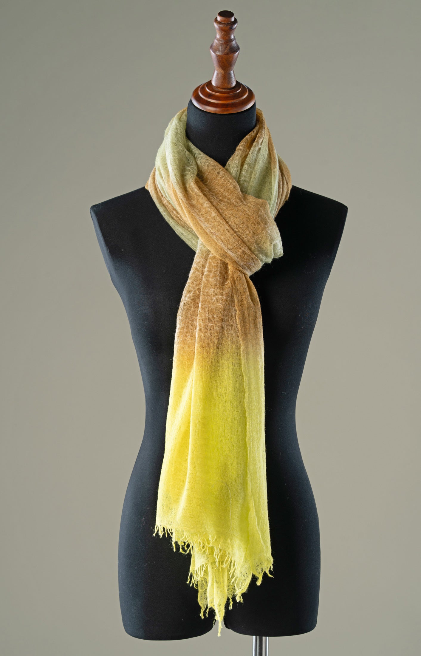 Sunshine Cashmere Shawl Yellow Shade | Handmade in Nepal