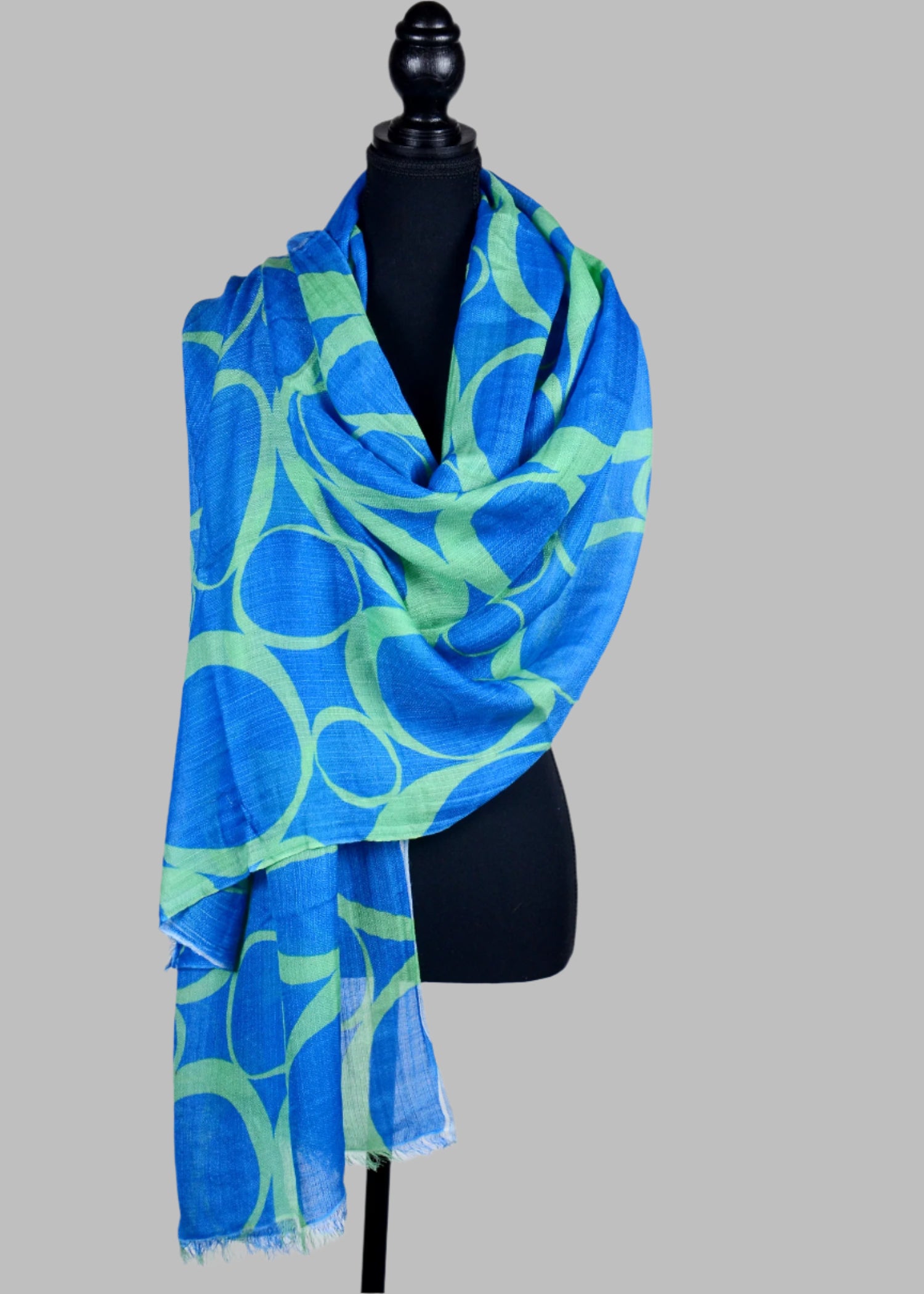 abstract print pashmina shawl