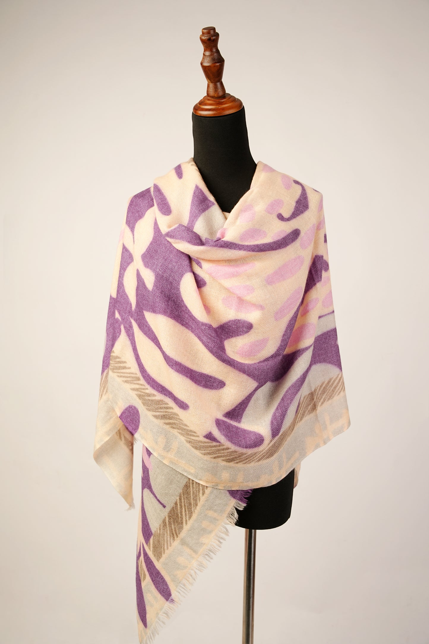 Multi Coloured Pure Cashmere Shawl