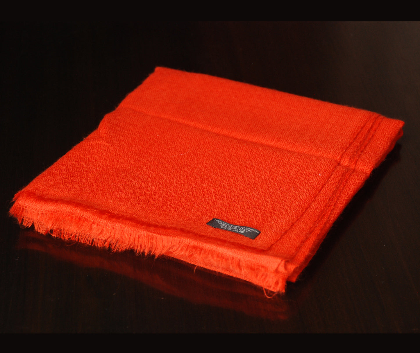 Orange colour Diamond Pattern Pashmina Shawl