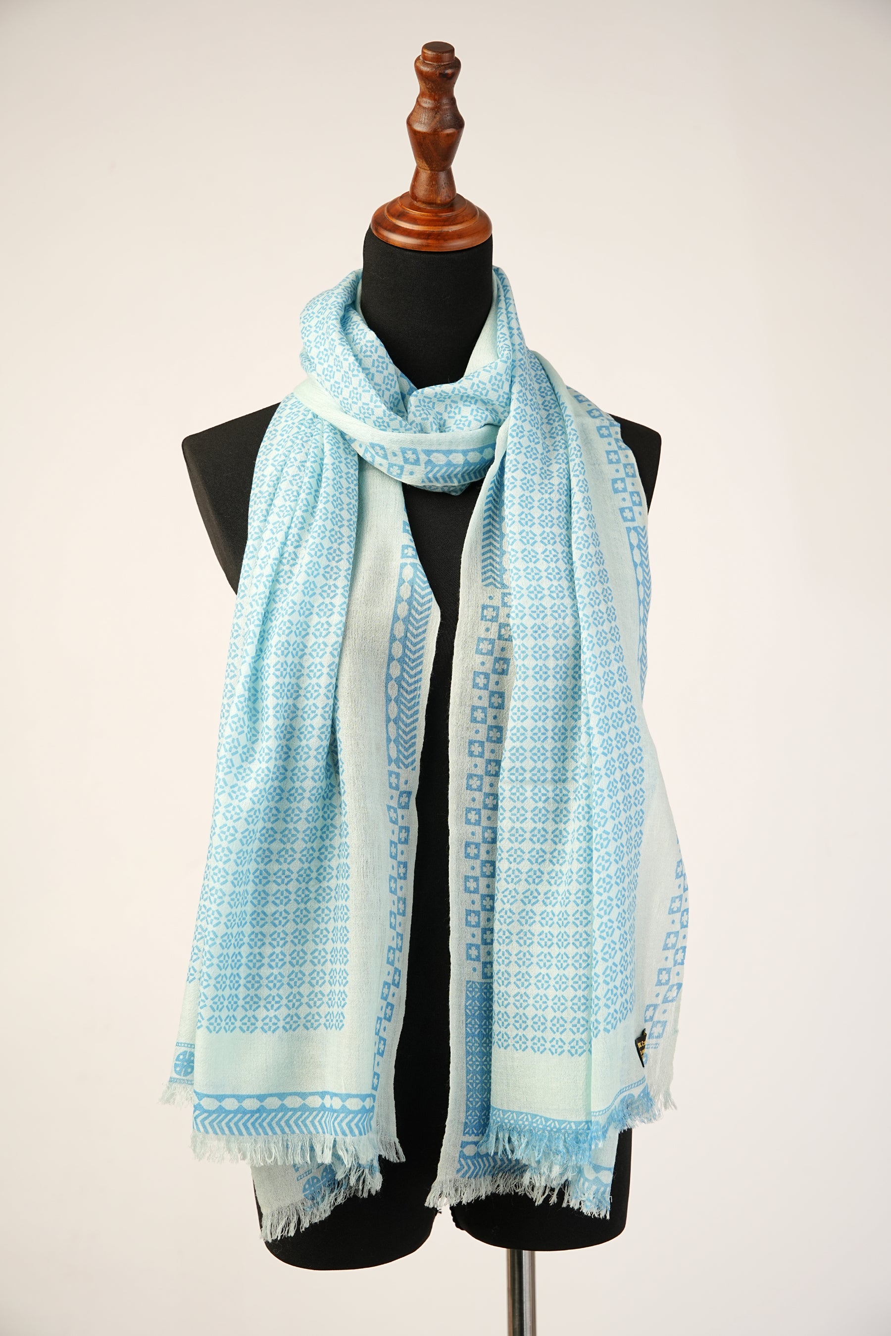 baby blue cashmere stole