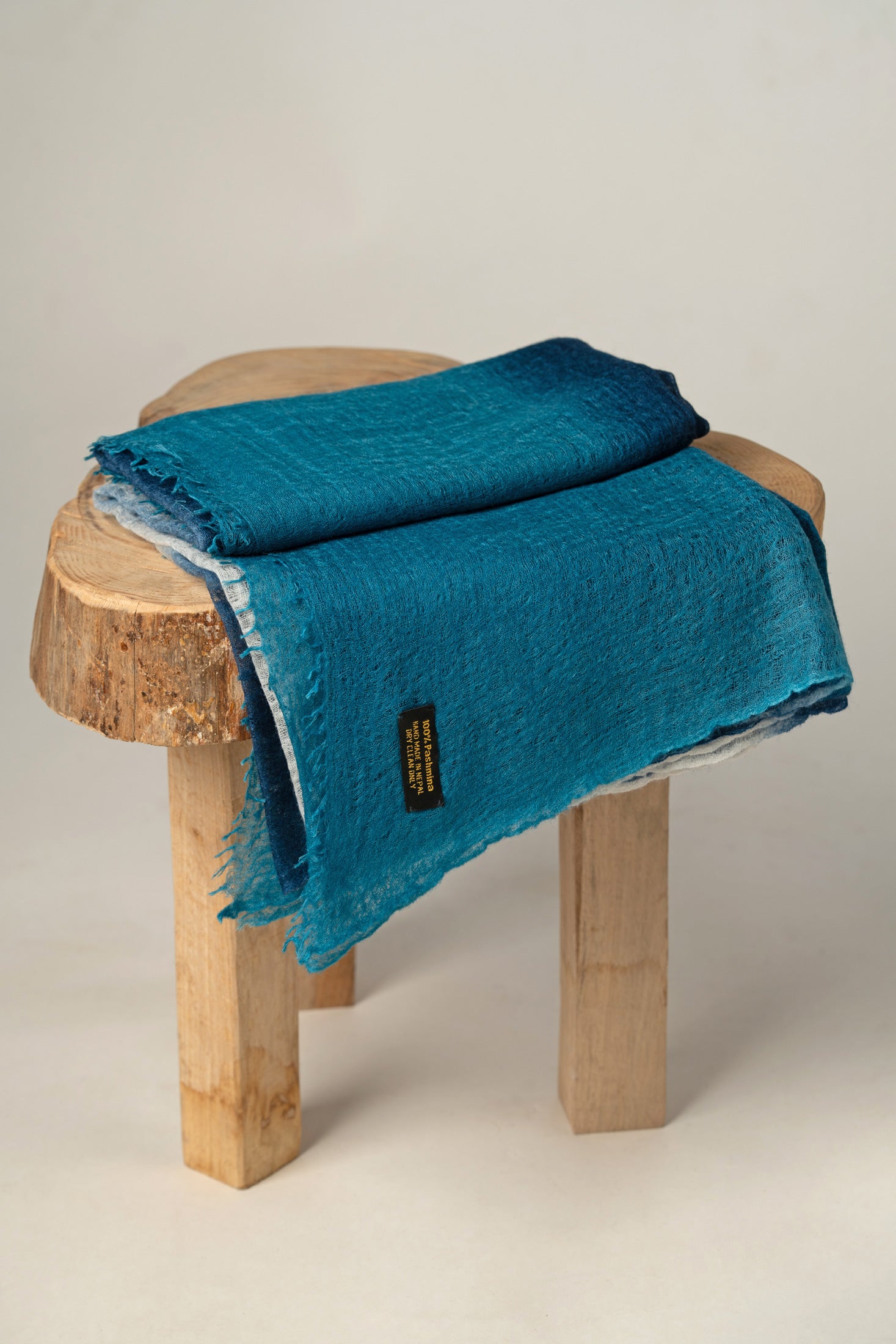 Ocean Blue Ombre Pashmina Shawl | Simple Elegance for Any Occasion