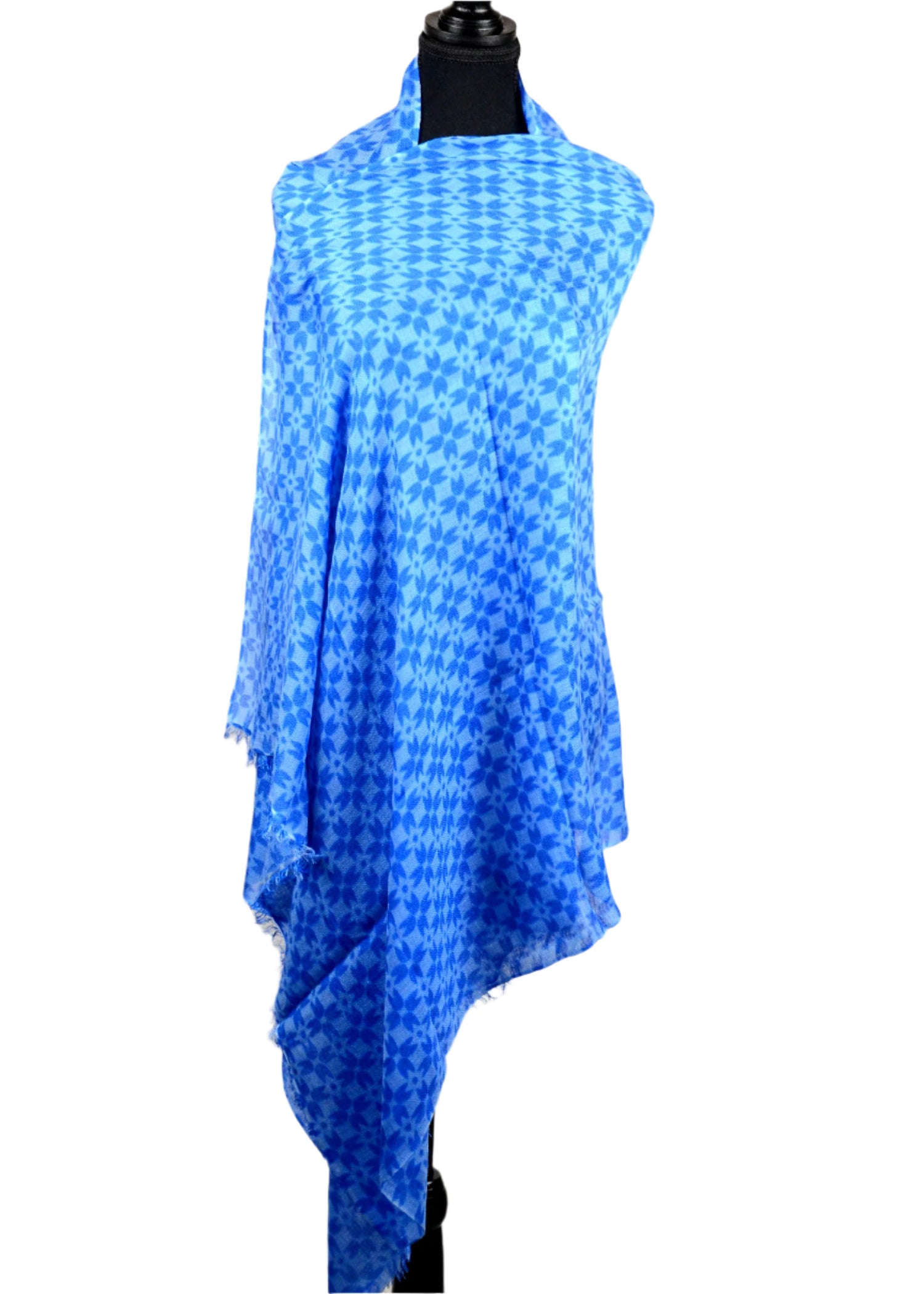 Blue cashmere scarf