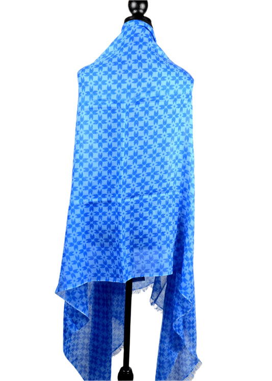 Blue cashmere scarf 