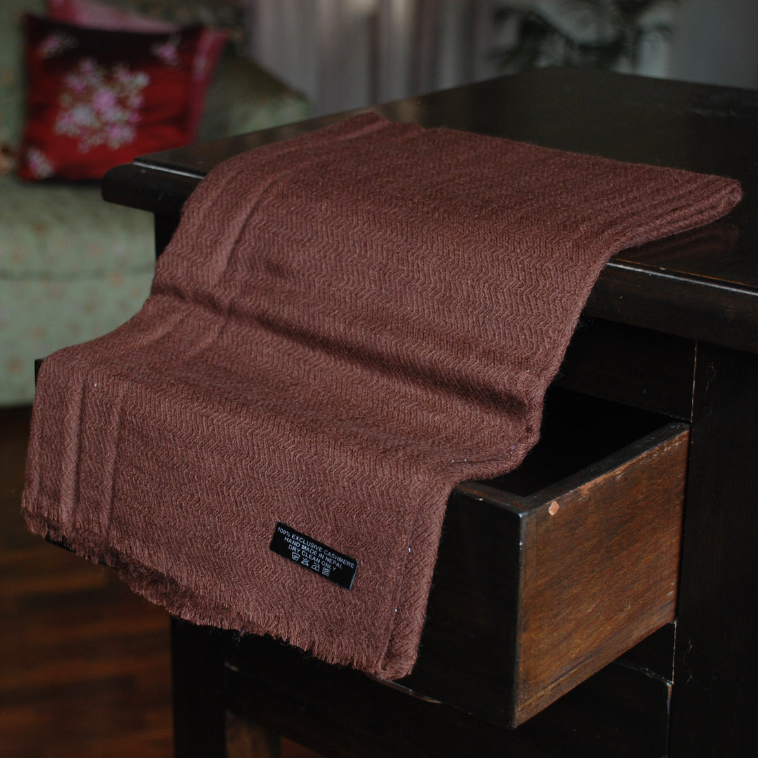 brown ring cashmere scarf