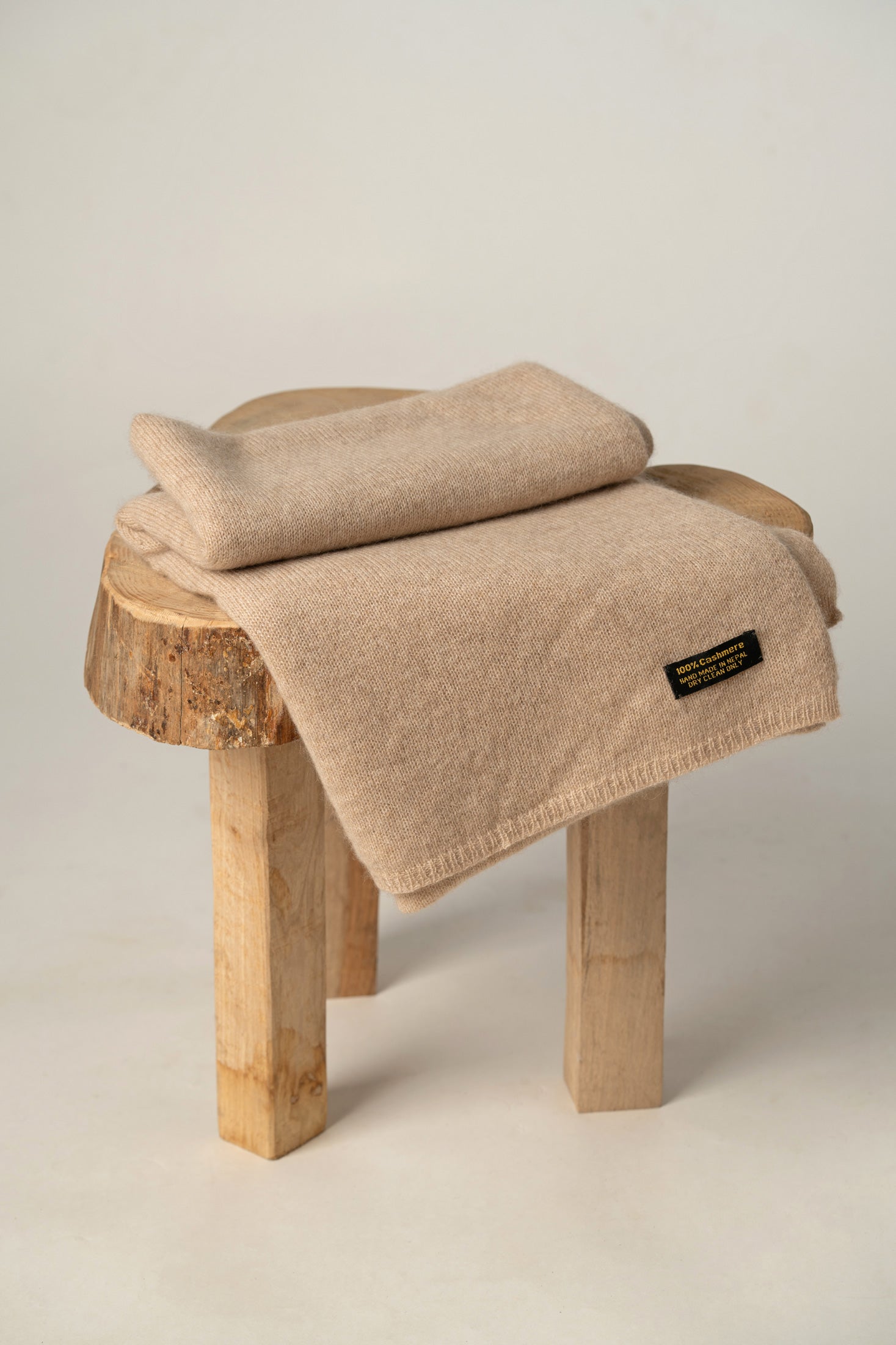Camel Warm Cozy 100% Pashmina Shawl