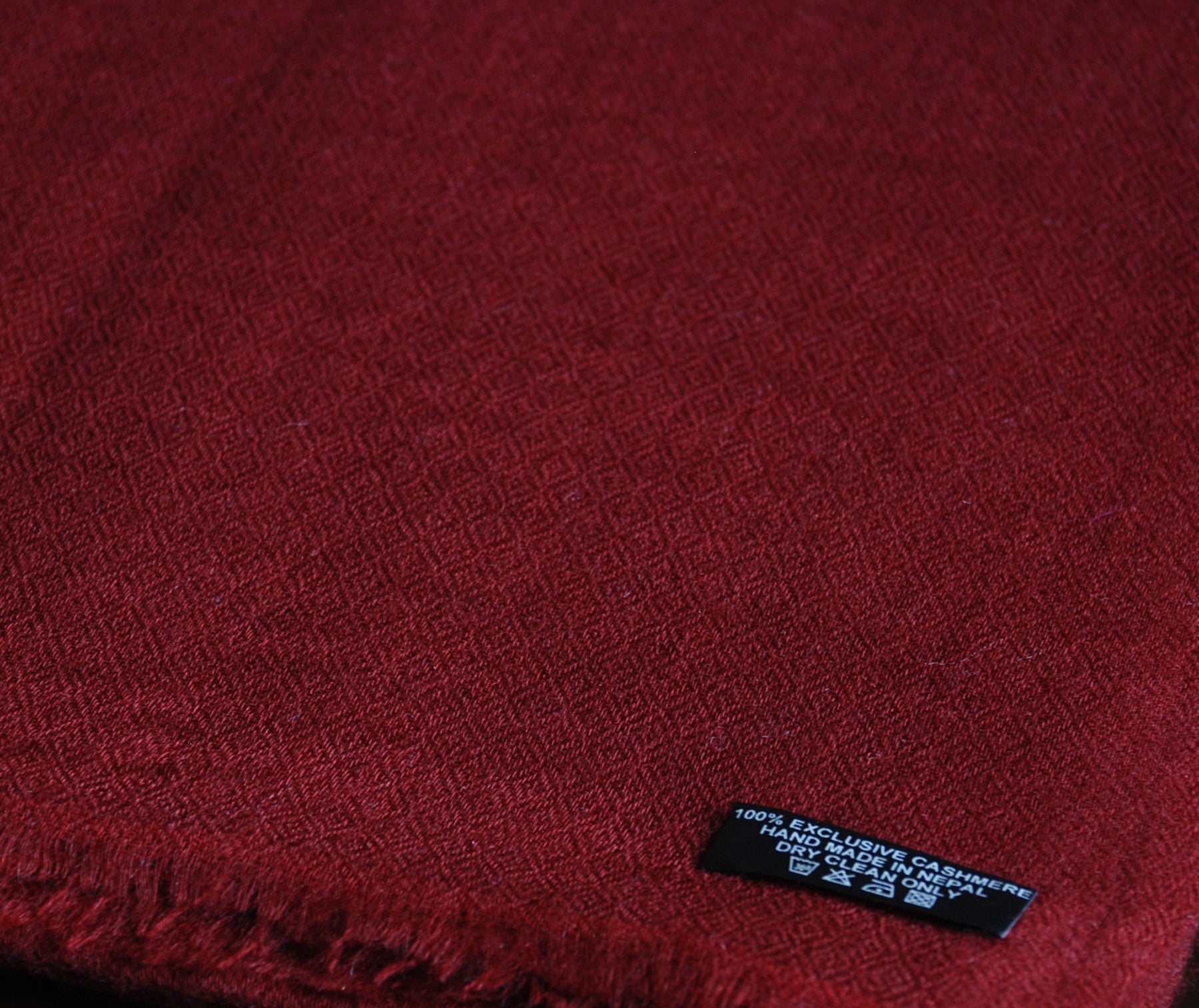 Maroon Diamond Pattern Cashmere Shawl