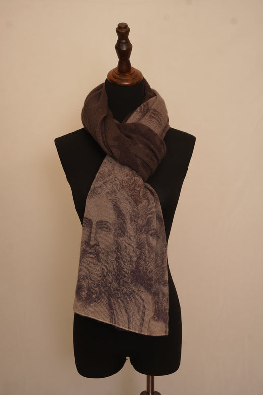 double colour cashmere stole