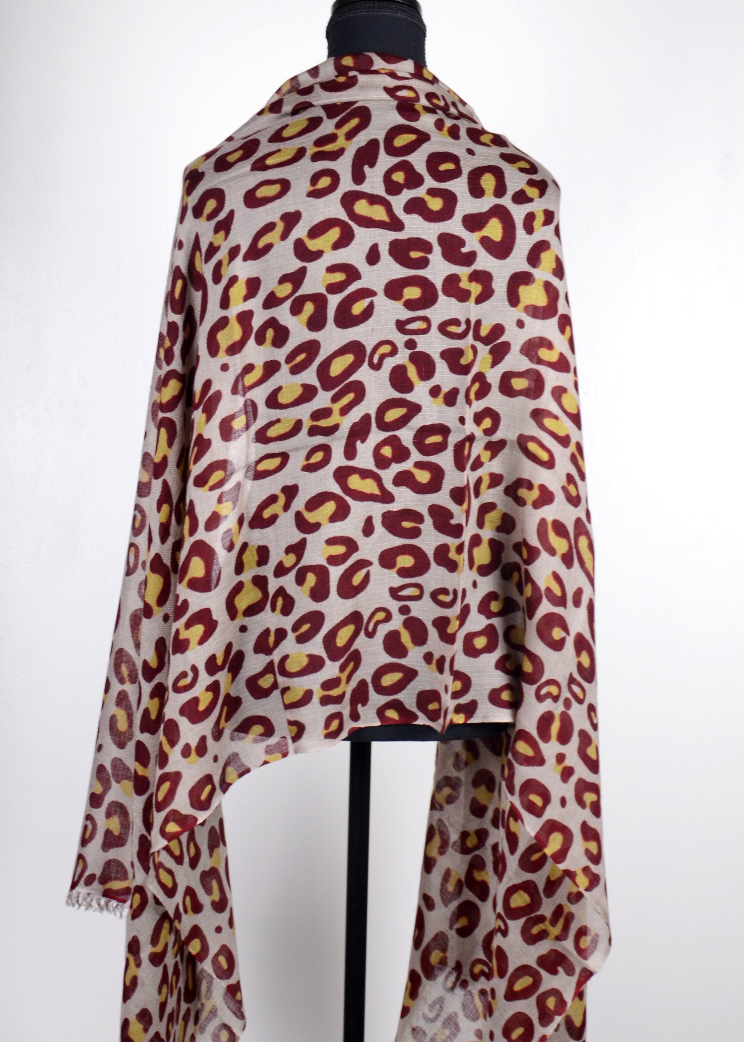 Leopard Print Cashmere Shawl