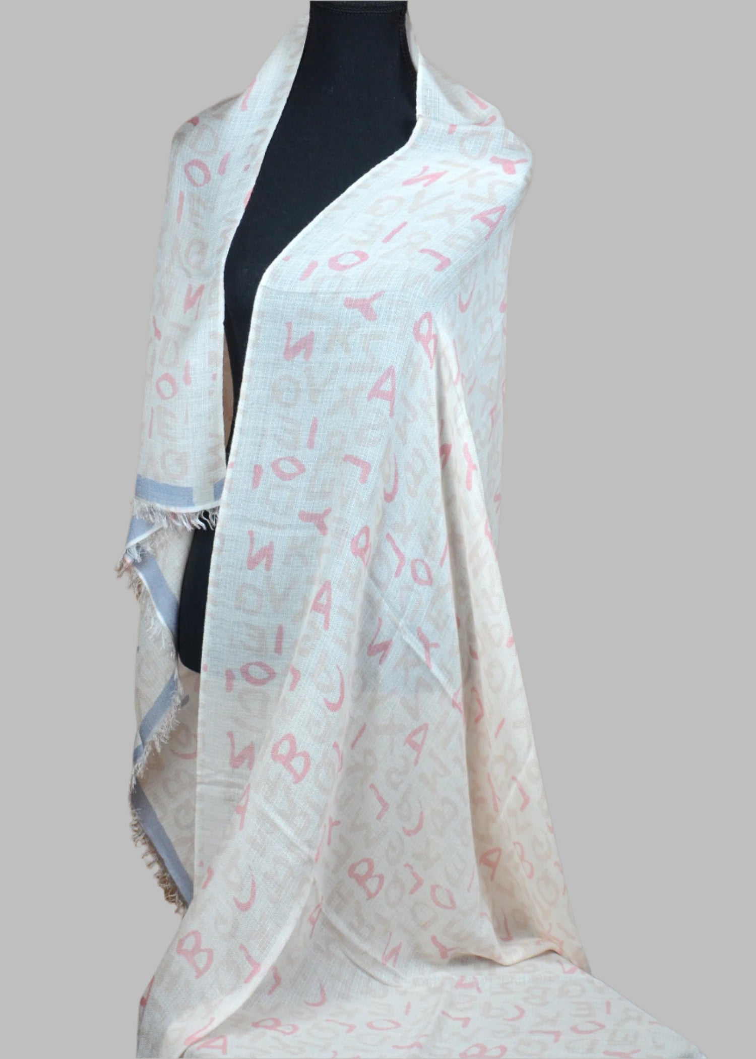Letter Cashmere Shawl
