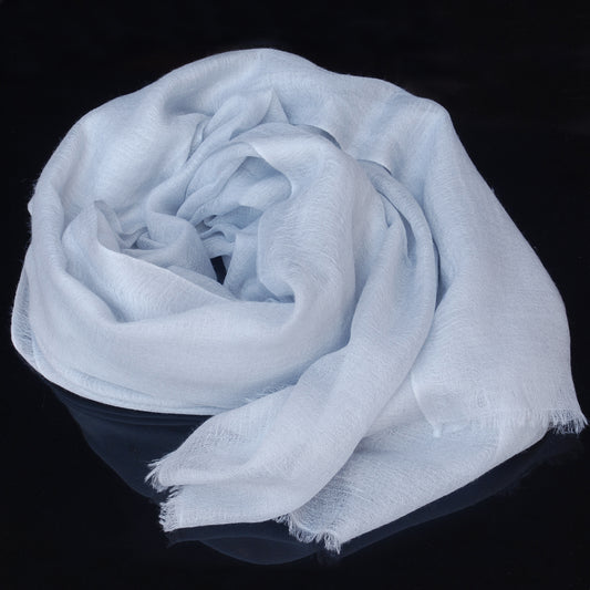 Feather Light Blue Pashmina cashmere Shawl